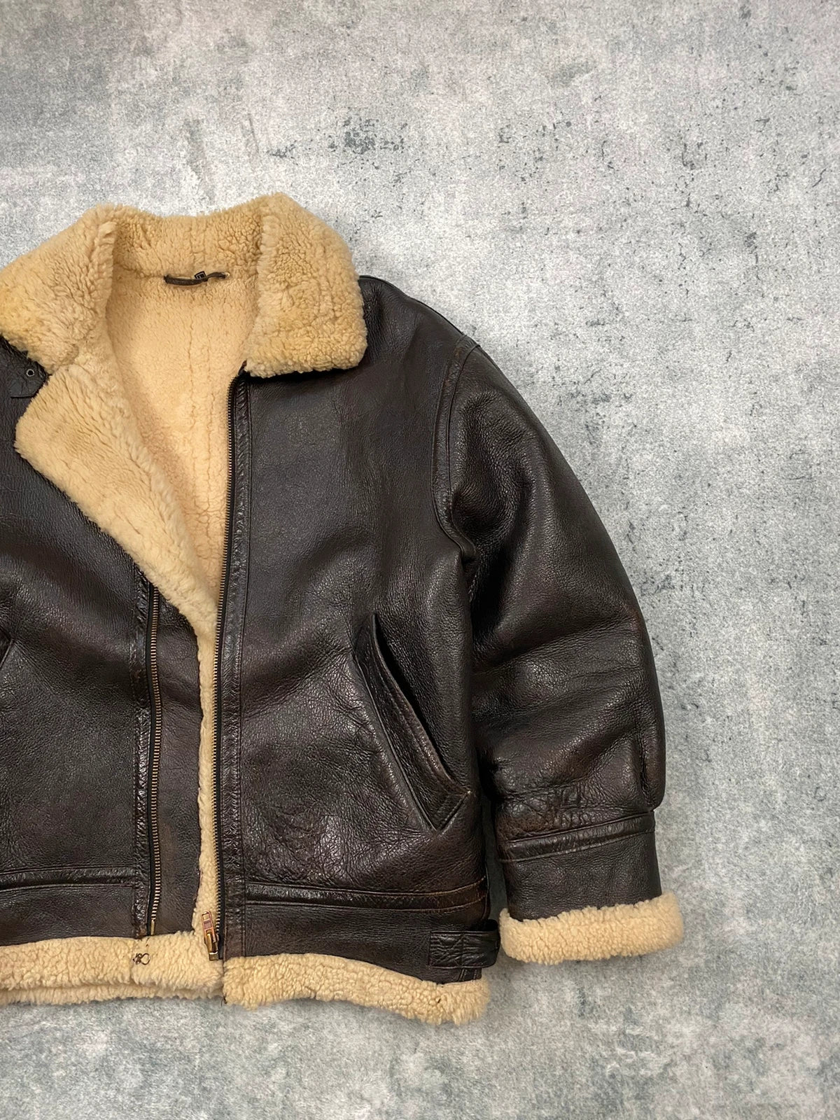 The Original Shearling vintage leather jacket Size L