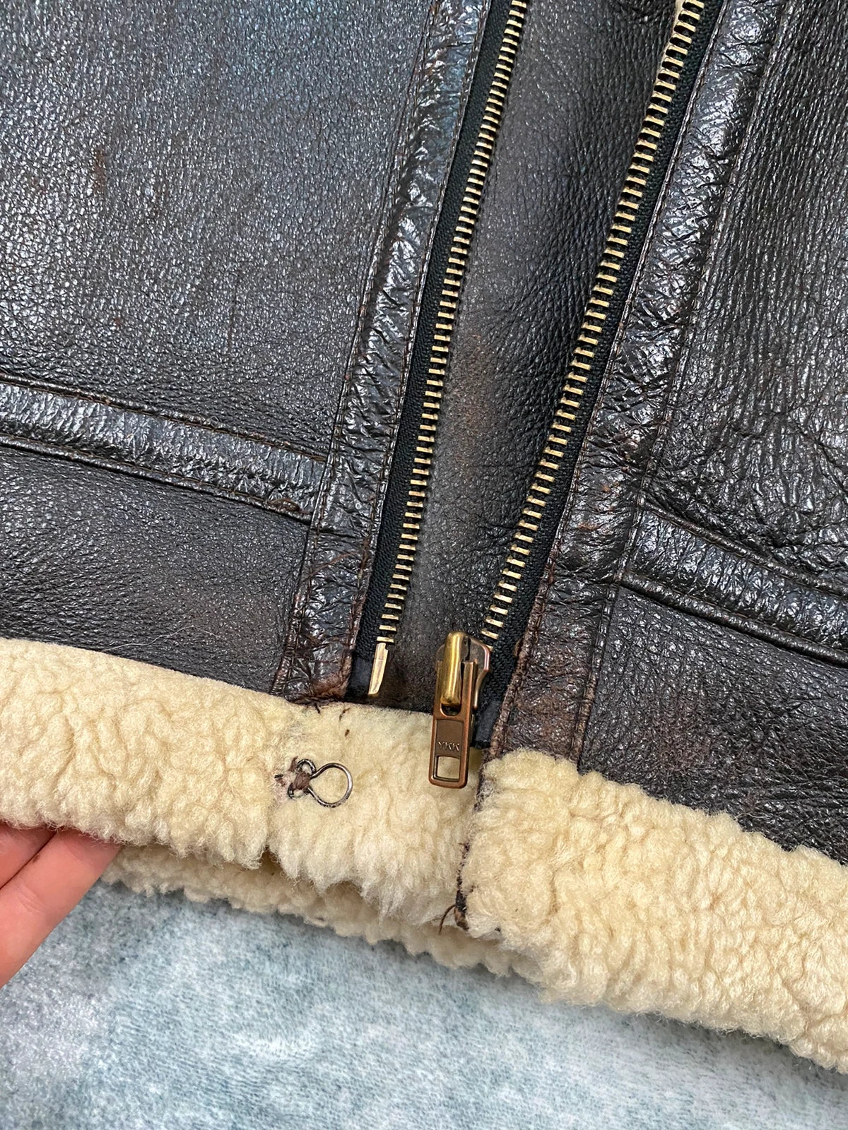 The Original Shearling vintage leather jacket Size L