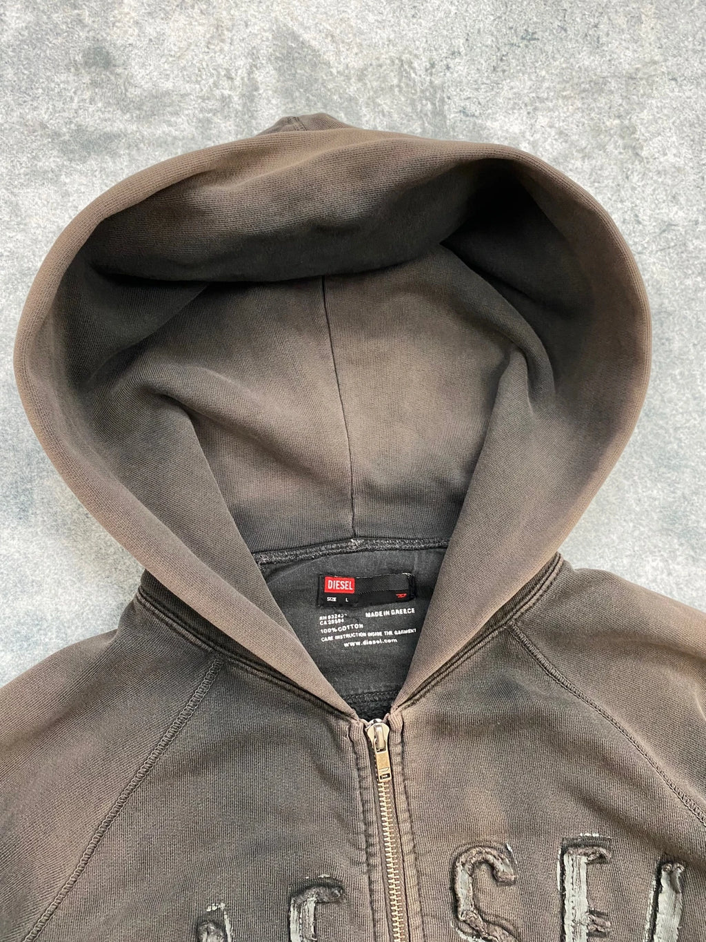 Diesel Premium Vintage Zip Up Hoodie