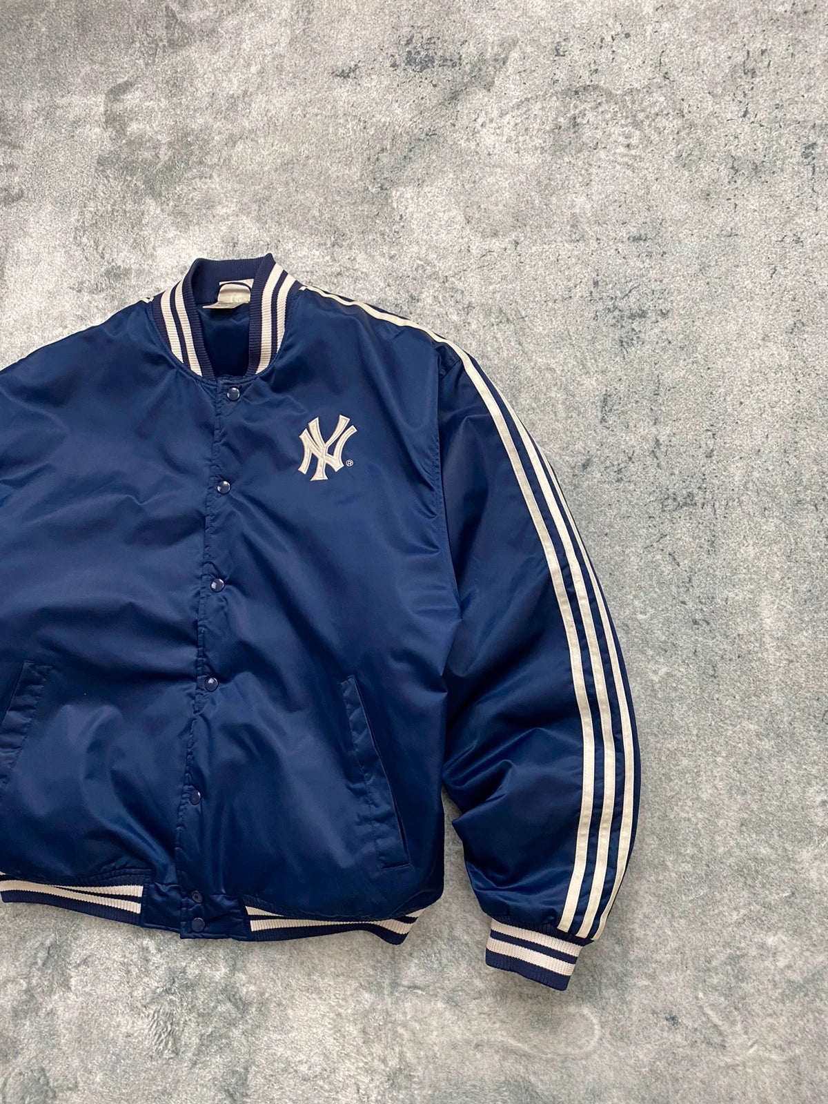 Adidas x New York Yankees Bomber Jacket Vintage Navy Y2K Size L