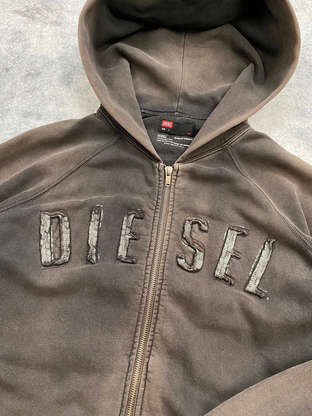 Diesel Premium Vintage Zip Up Hoodie