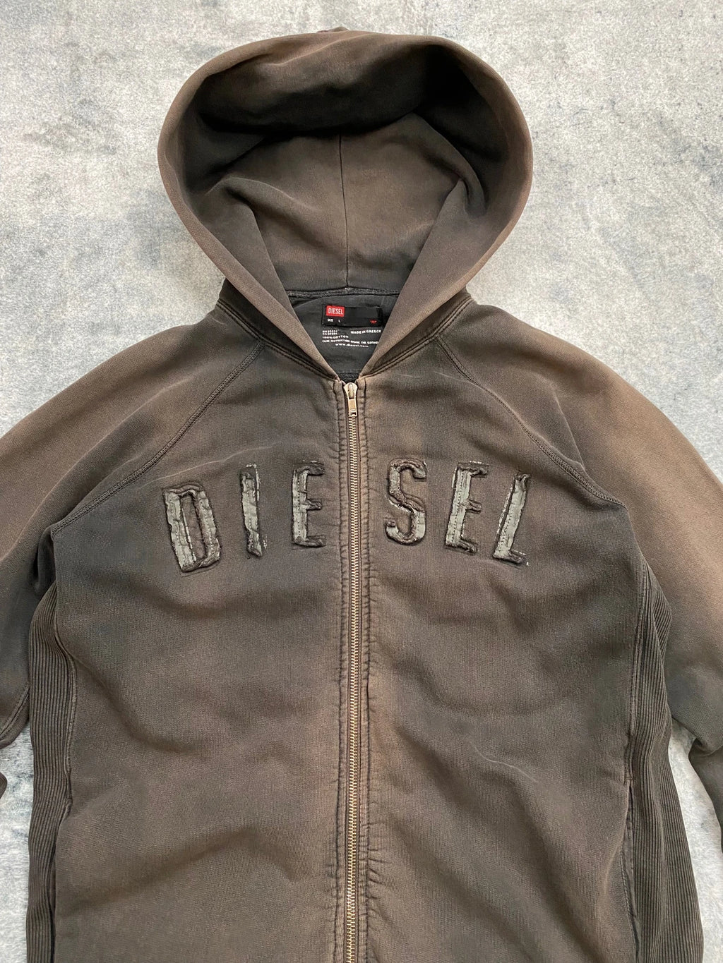 Diesel Premium Vintage Zip Up Hoodie