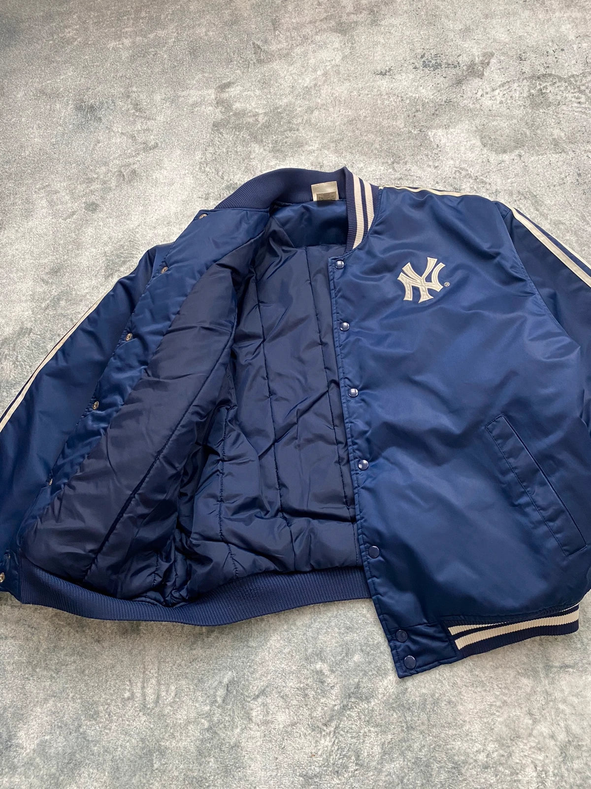 Adidas x New York Yankees Bomber Jacket Vintage Navy Y2K Size L
