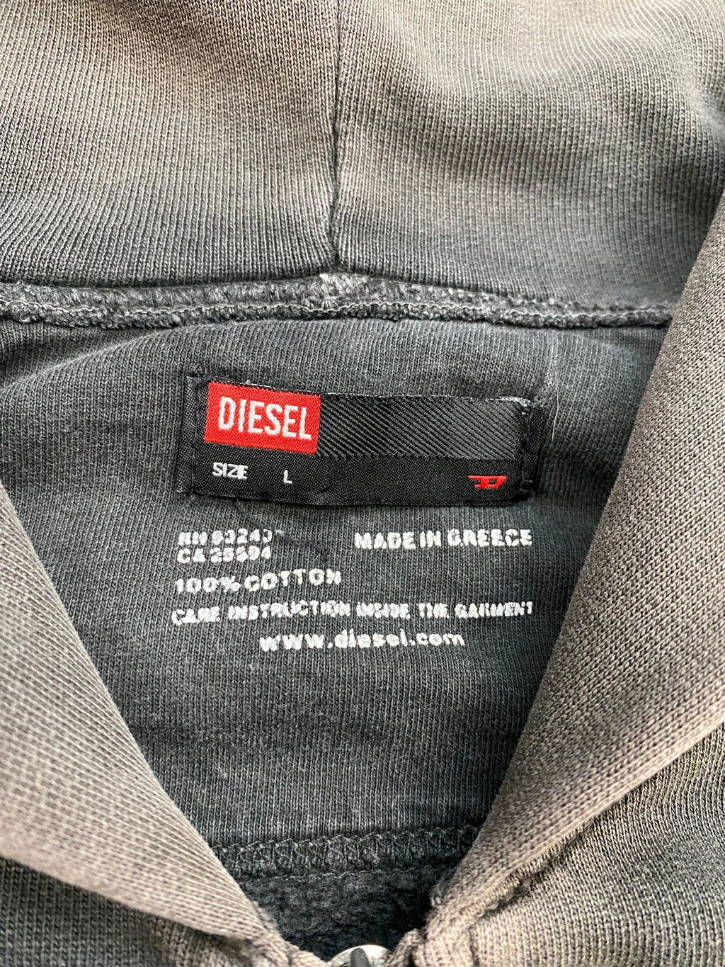 Diesel Premium Vintage Zip Up Hoodie