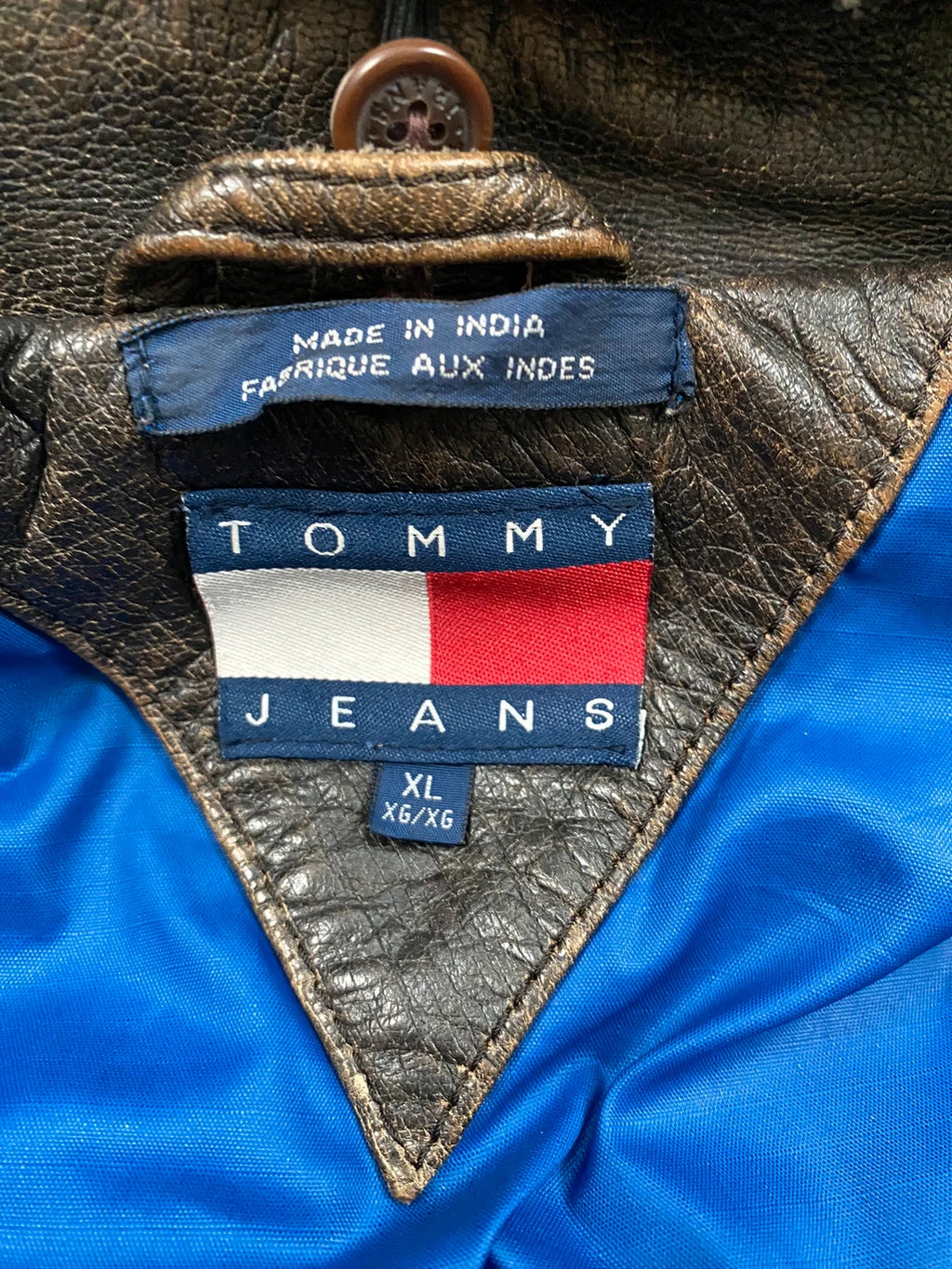 Tommy Hilfiger Aviator Genuine Leather Jacket Size XL
