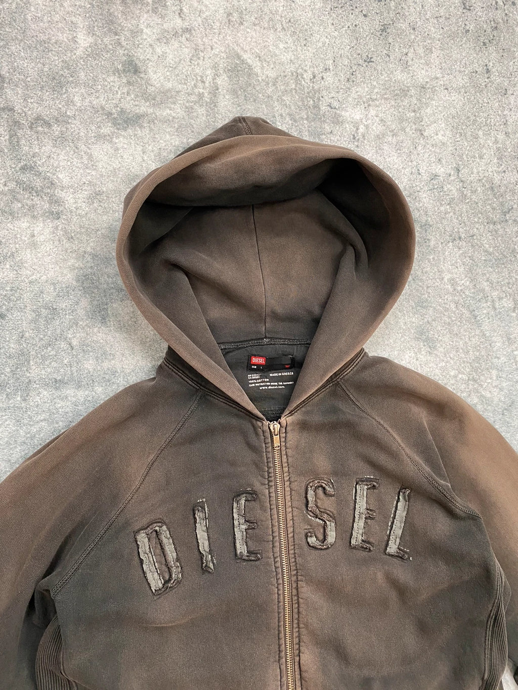 Diesel Premium Vintage Zip Up Hoodie