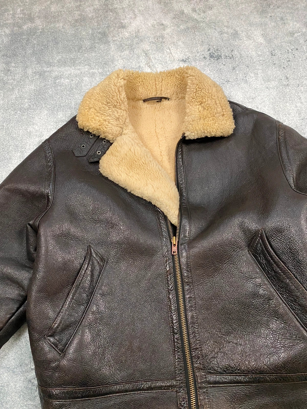 The Original Shearling vintage leather jacket Size L