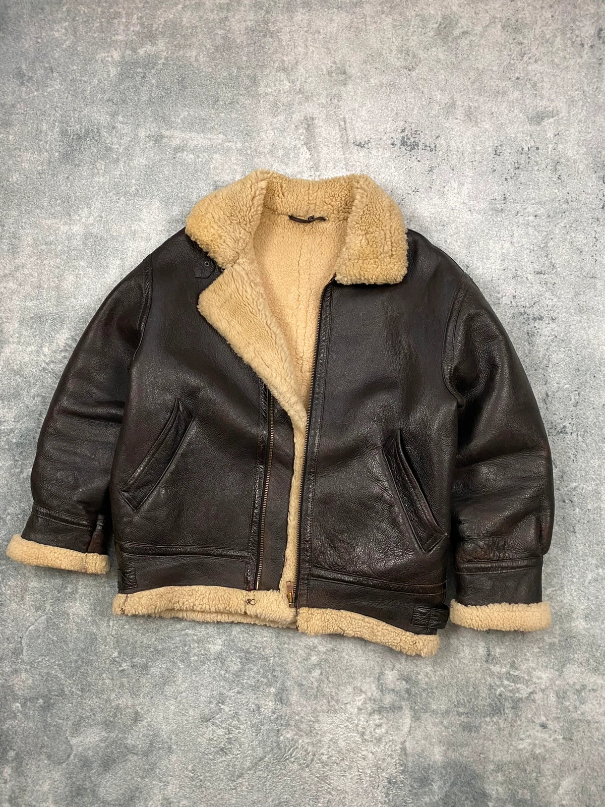 The Original Shearling vintage leather jacket Size L