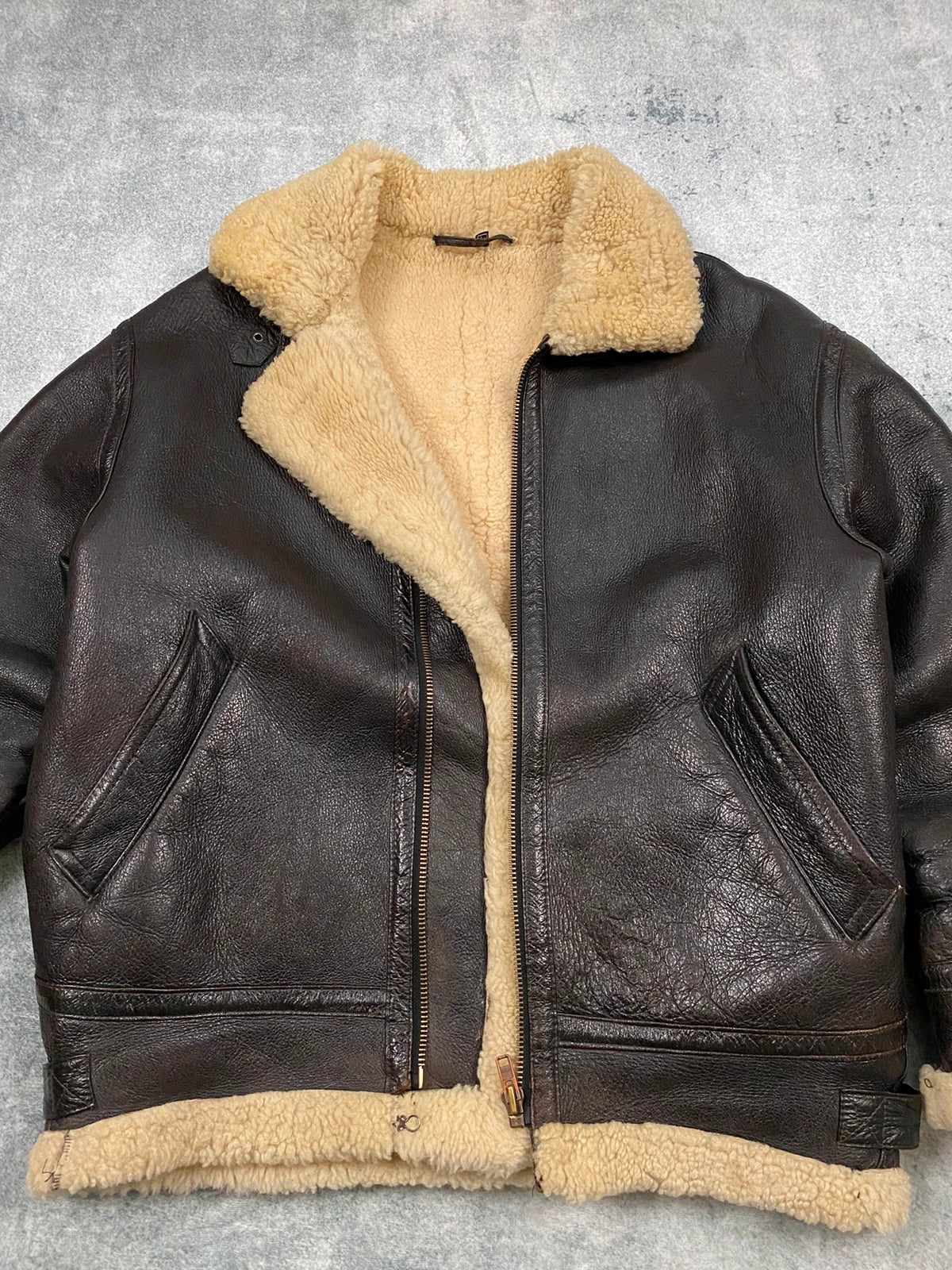 The Original Shearling vintage leather jacket Size L