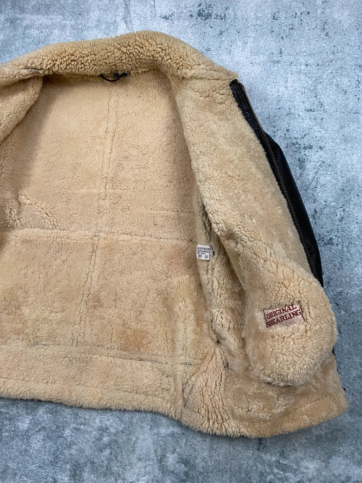 The Original Shearling vintage leather jacket Size L