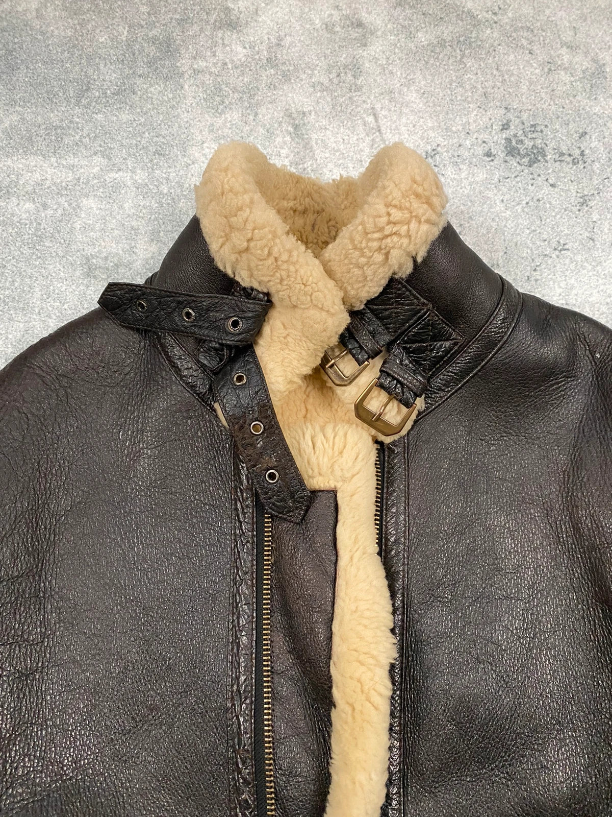 The Original Shearling vintage leather jacket Size L