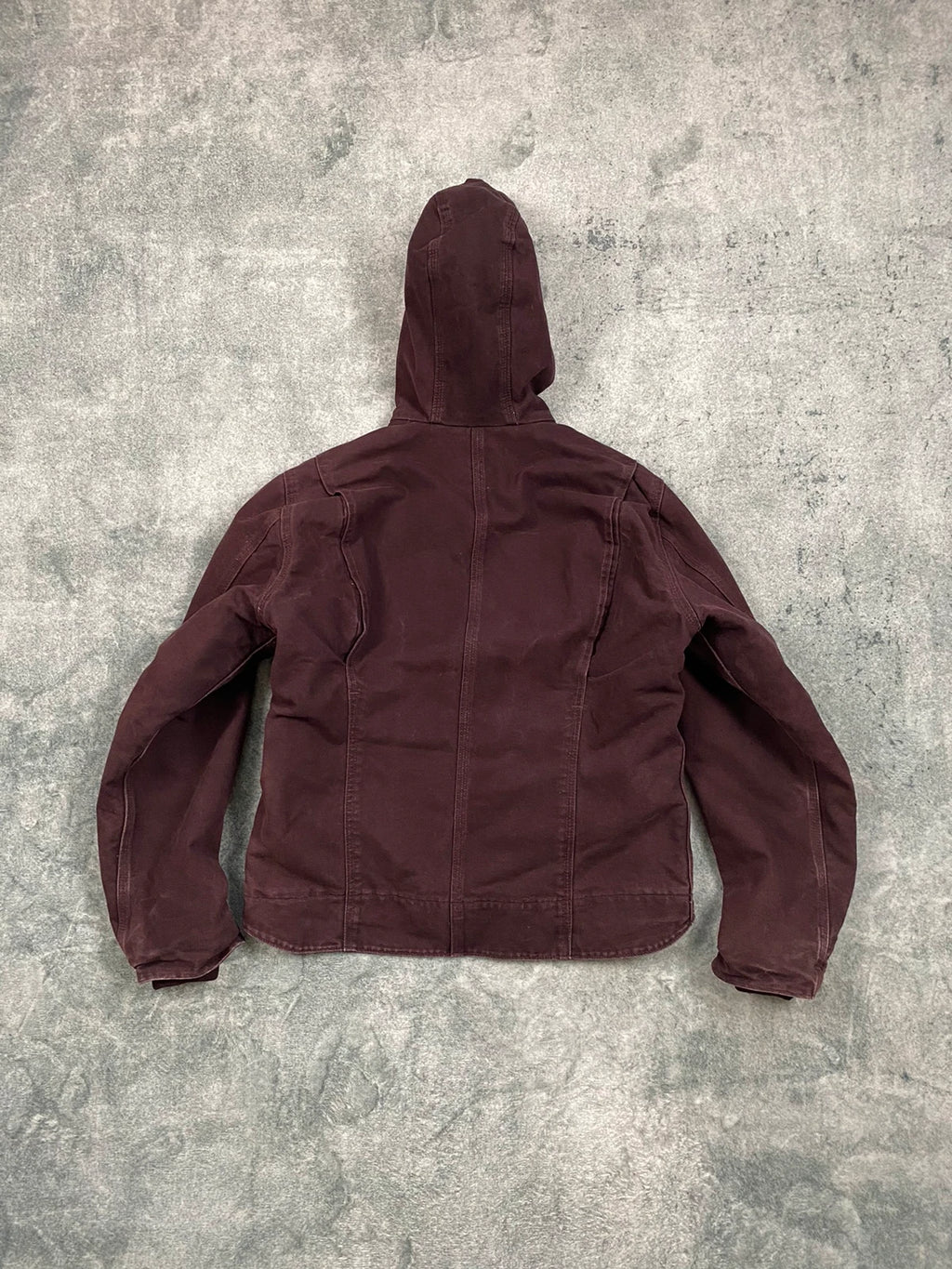 Carhartt Sierra Jacket WJ141 – Vintage – Burgundy – Fleece Lined – Boxy Fit – Women’s Size M