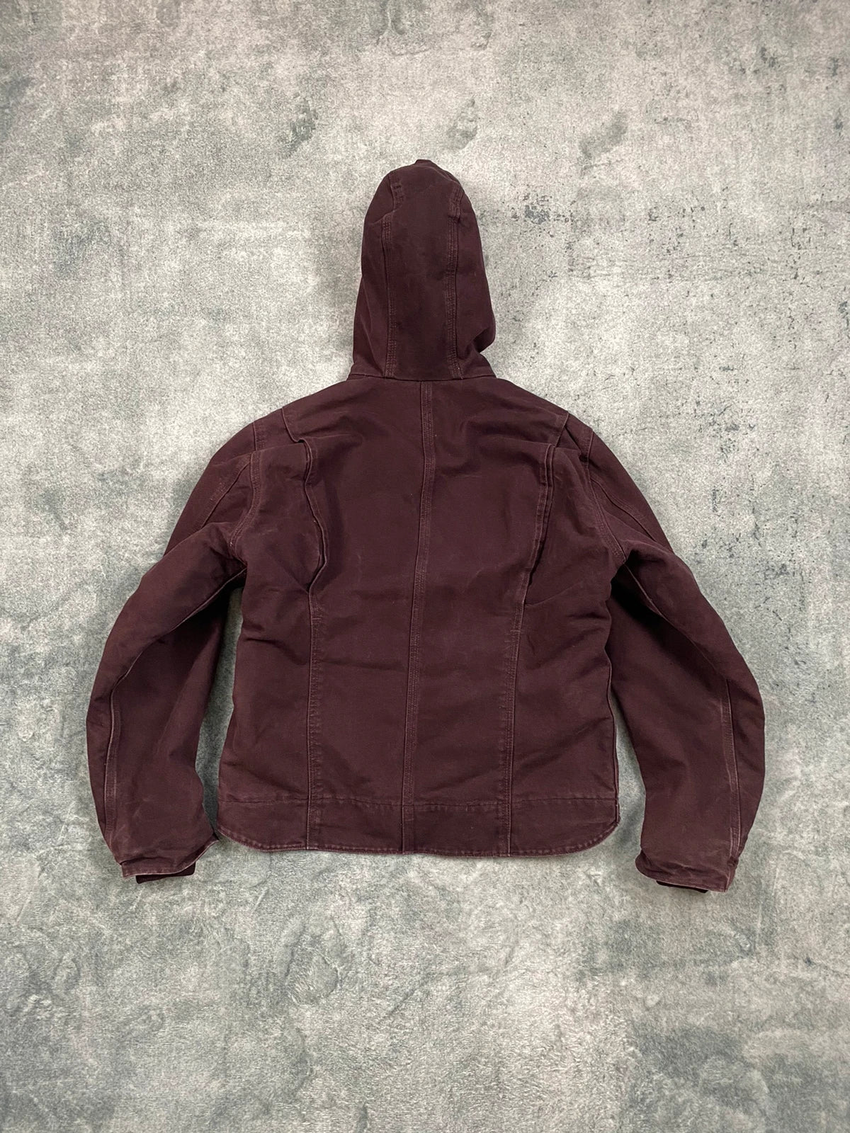 Carhartt Sierra Jacket WJ141 – Vintage – Burgundy – Fleece Lined – Boxy Fit – Women’s Size M