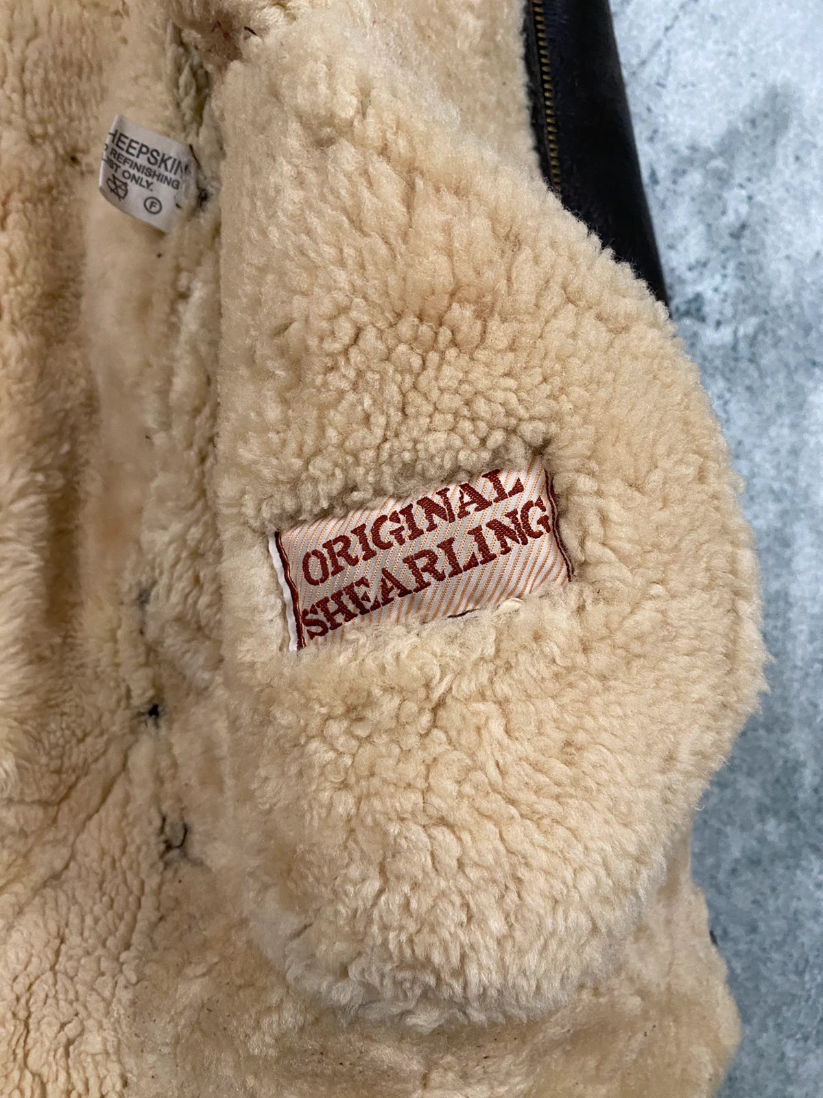 The Original Shearling vintage leather jacket Size L