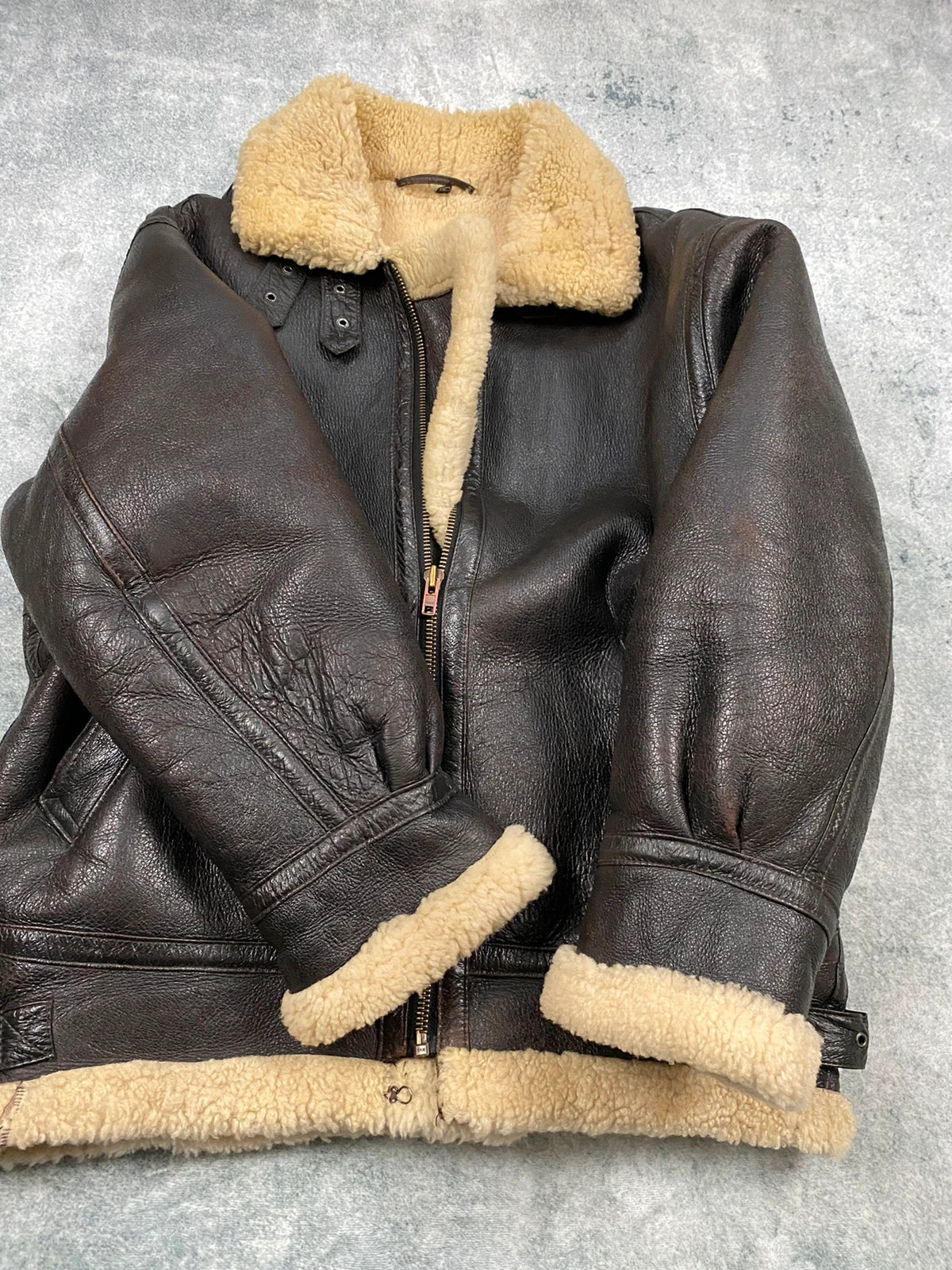 The Original Shearling vintage leather jacket Size L
