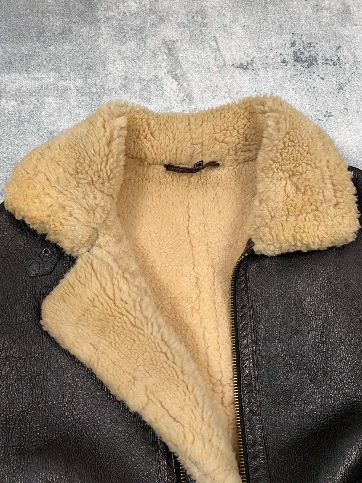 The Original Shearling vintage leather jacket Size L