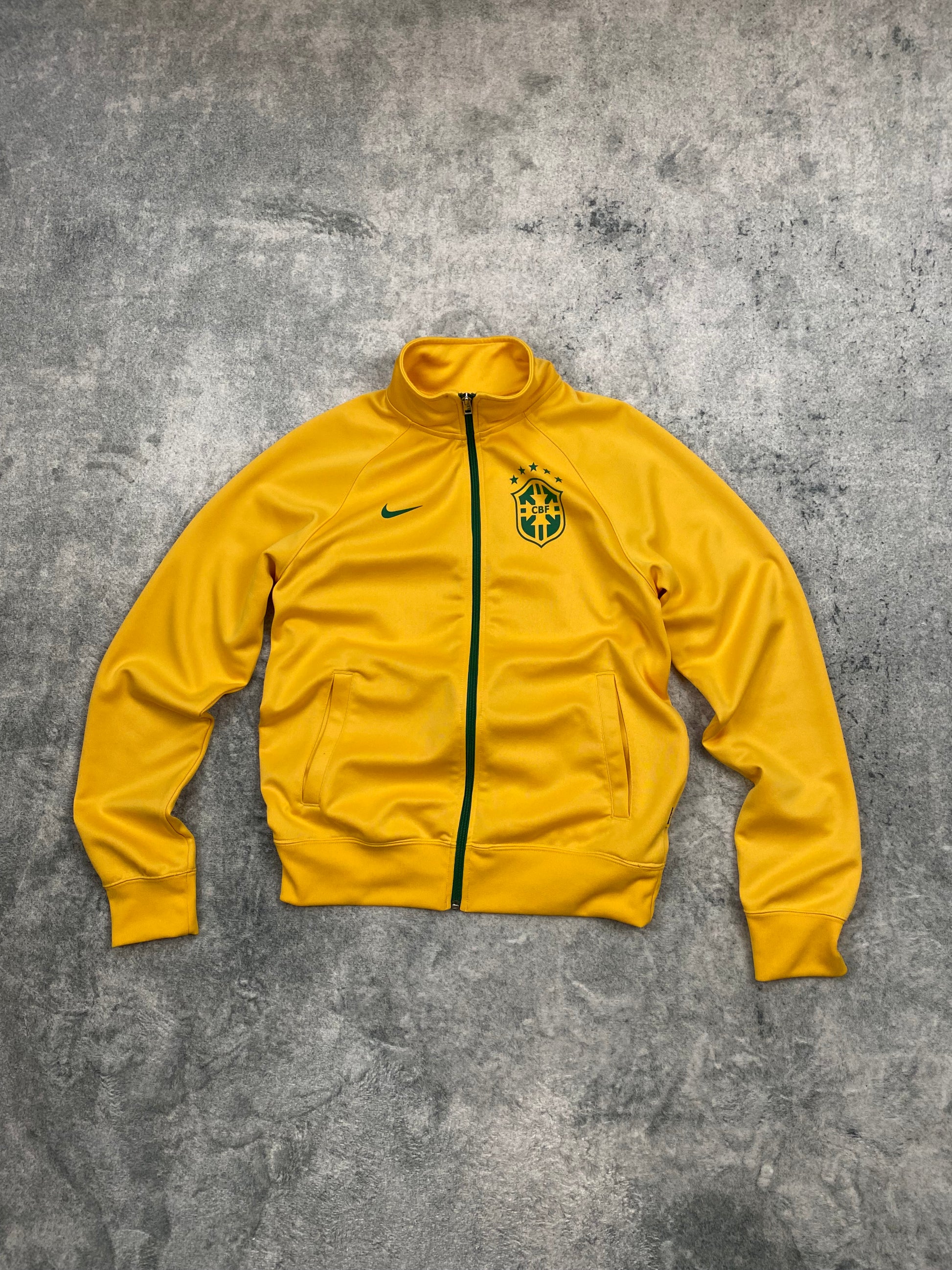 Vintage Nike Brazil Zip Up Hoodie Track Jacket Size S