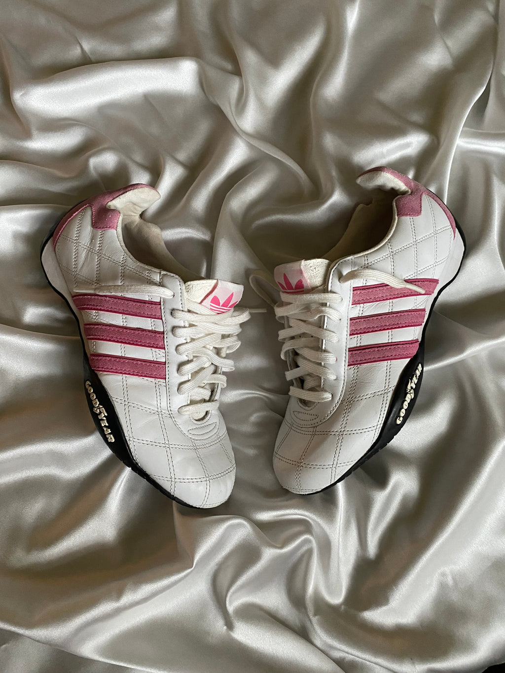 Adidas Goodyear Pink Quilted – Size EU ~38