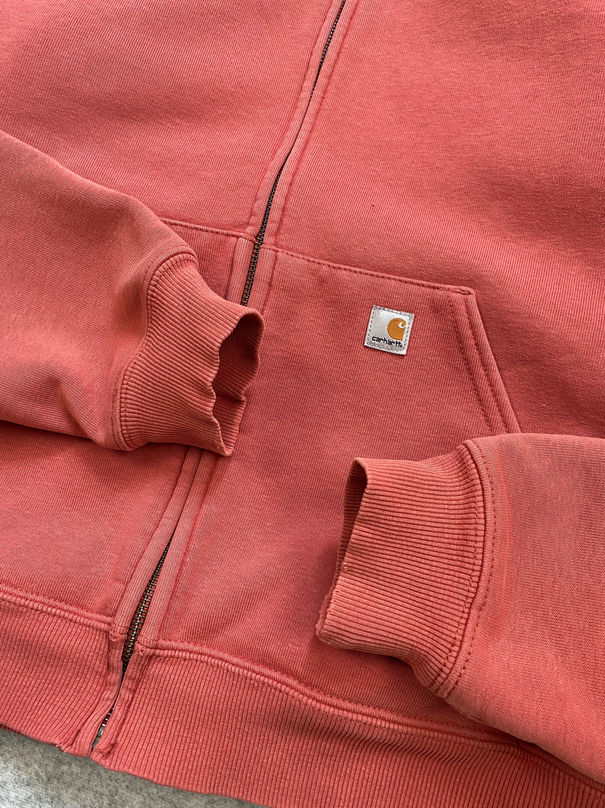 Carhartt Vintage Zip-Up Hoodie – Pink Rose – Women’s Size L