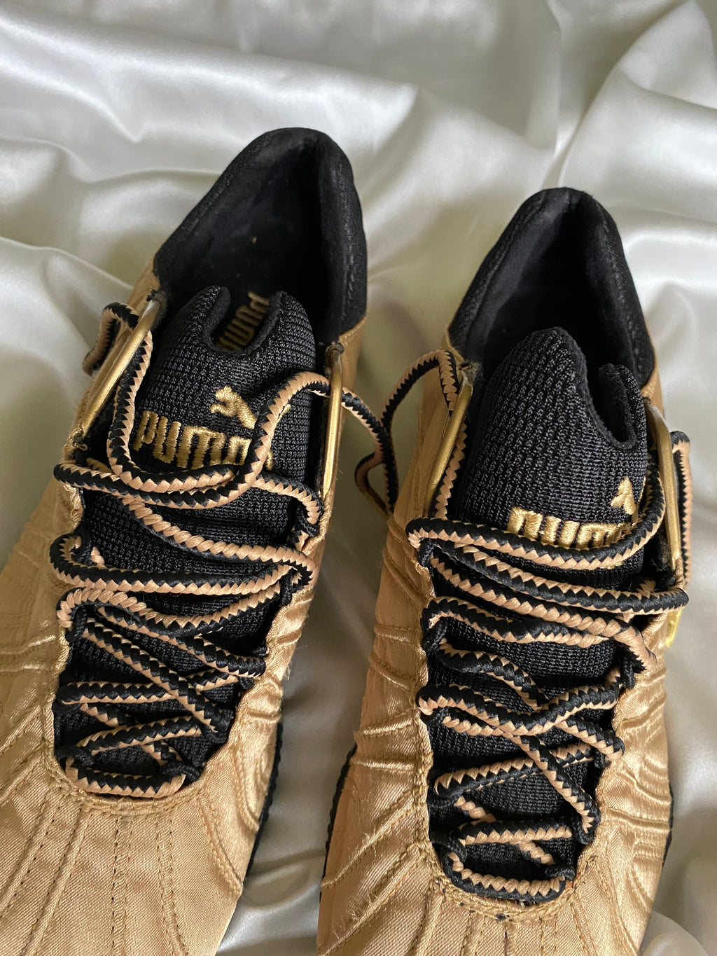 Golden Quilted PUMA speedcat – Size EU 38 – New Without Tags