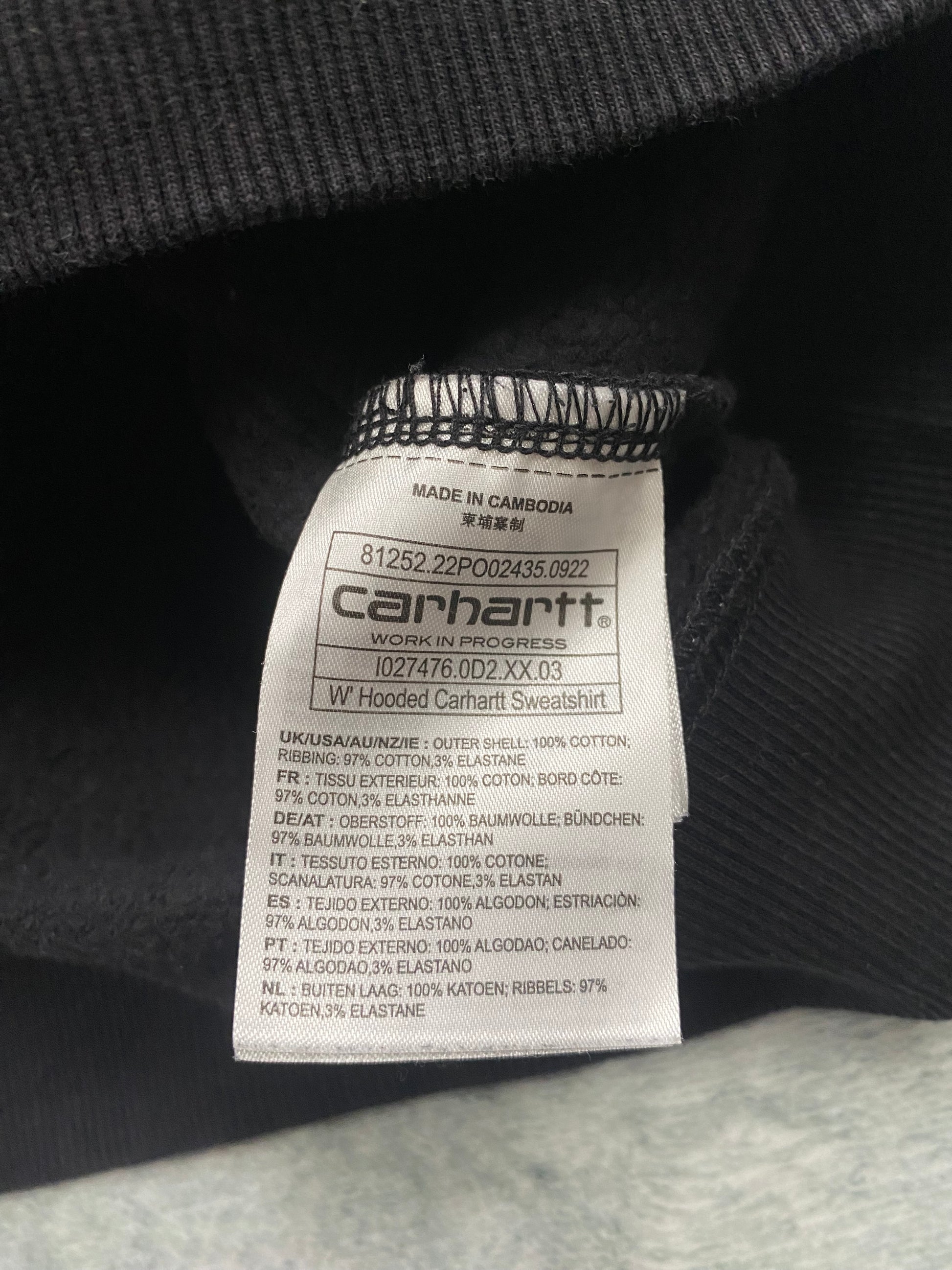 Carhartt Hoodie – Black – Boxy Fit – Women’s Size L