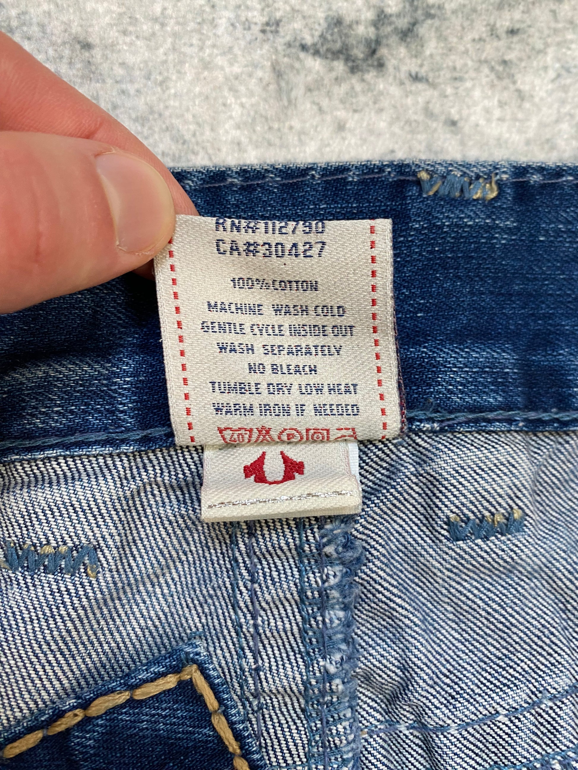 True Religion USA Bootcut Jeans – Y2K Archive – Deep Blue Wash – Size 34