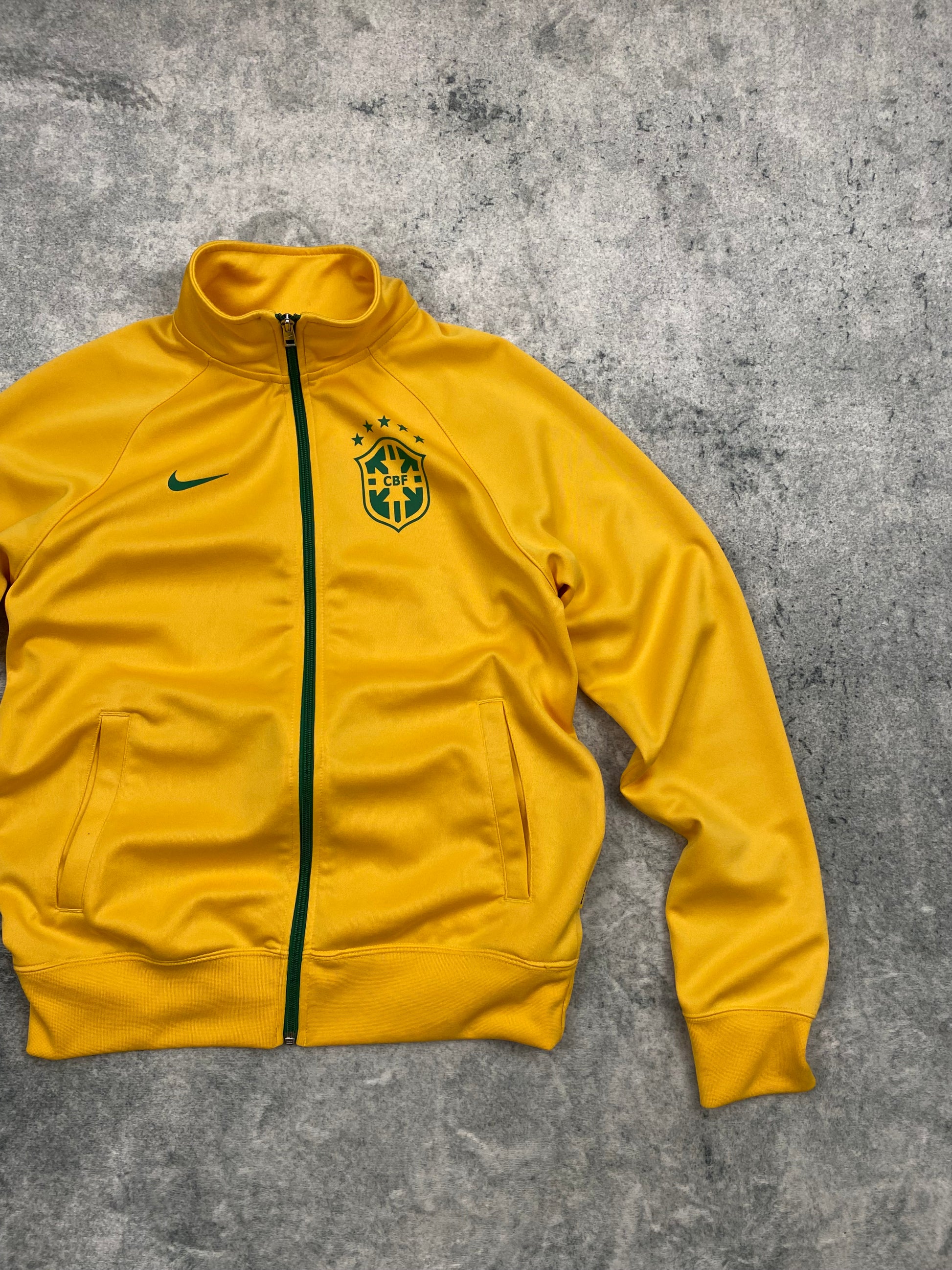 Vintage Nike Brazil Zip Up Hoodie Track Jacket Size S