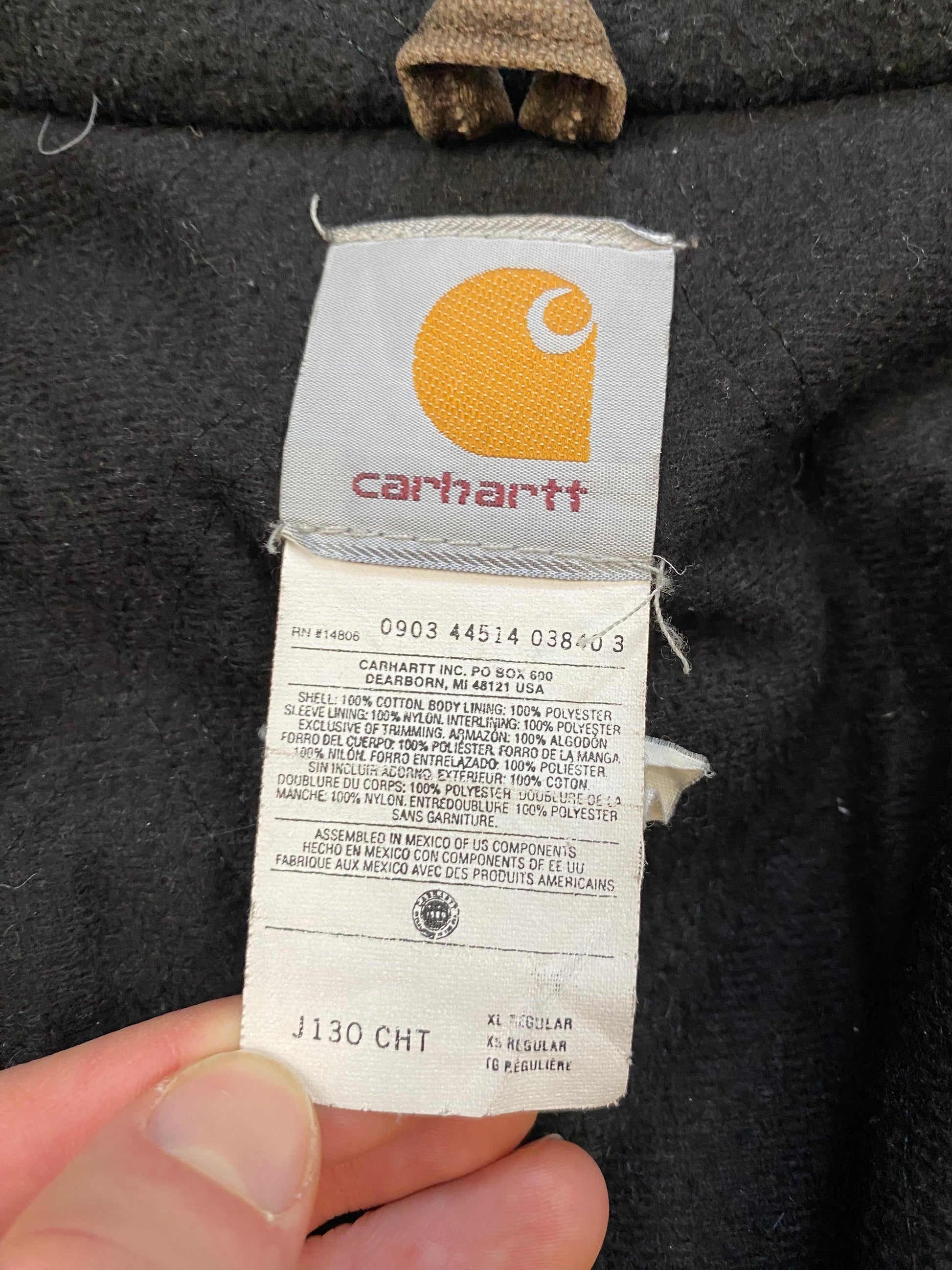 Carhartt Vintage Active Jacket J130 CHT Size XL