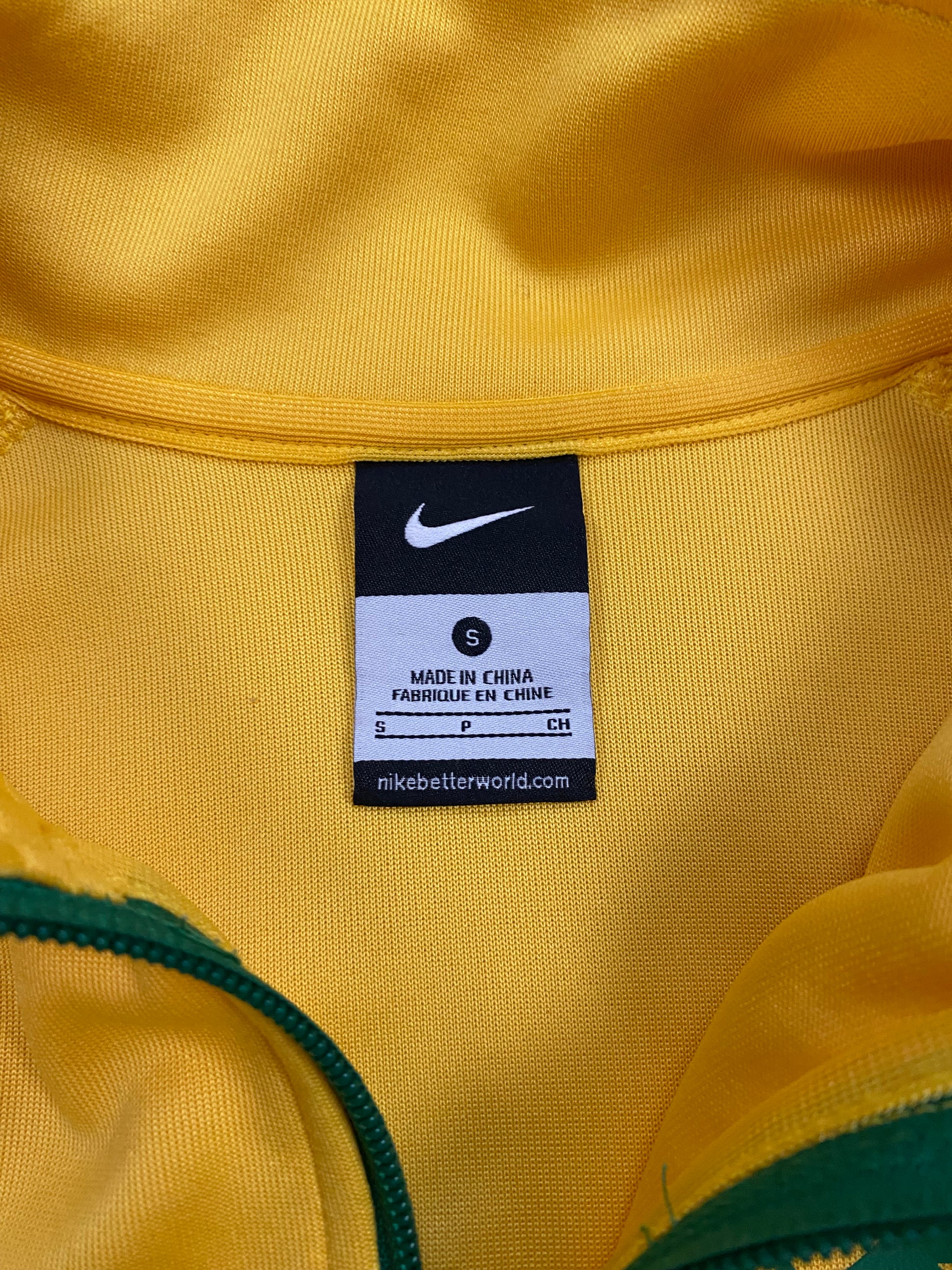 Vintage Nike Brazil Zip Up Hoodie Track Jacket Size S