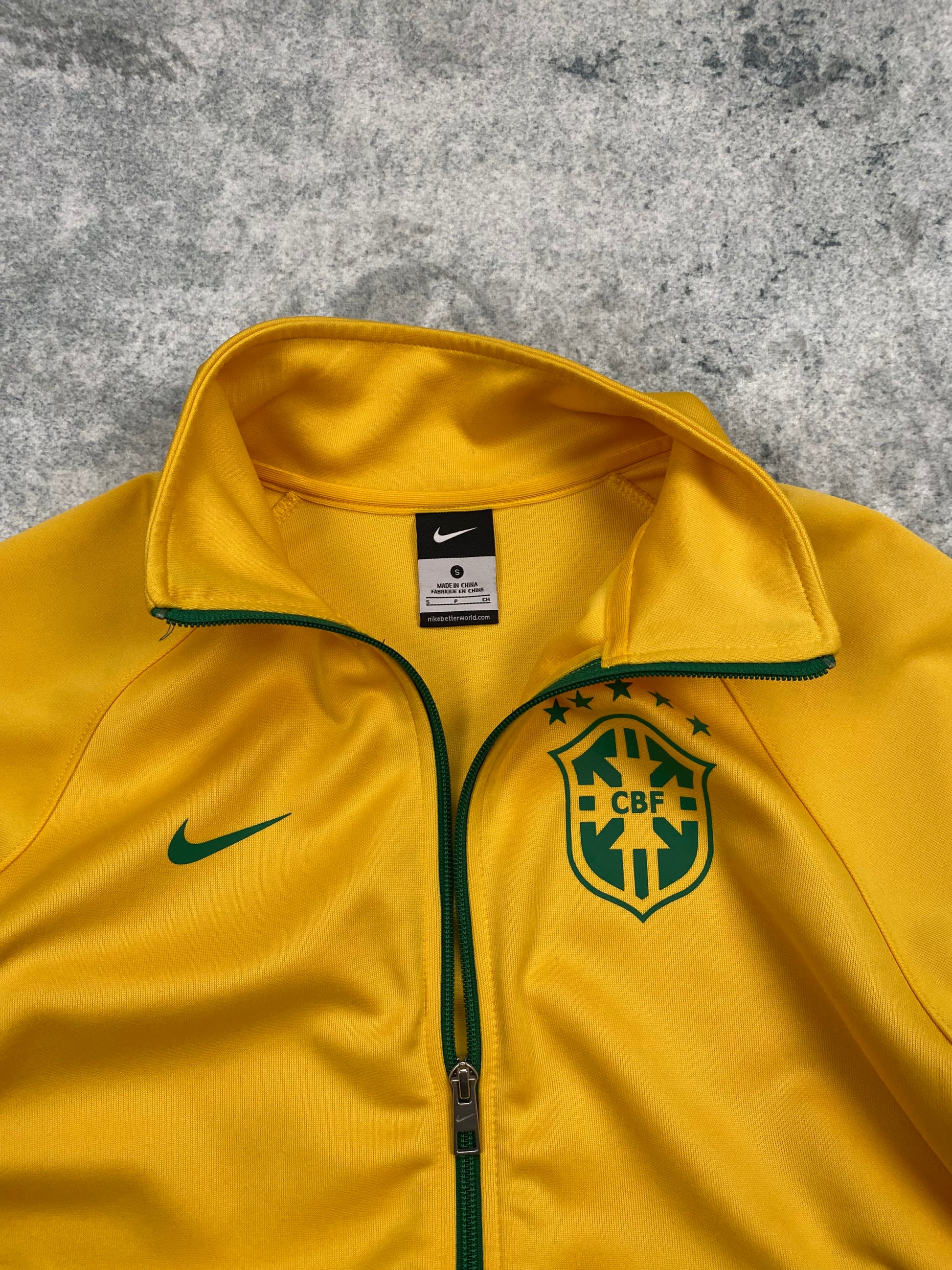 Vintage Nike Brazil Zip Up Hoodie Track Jacket Size S