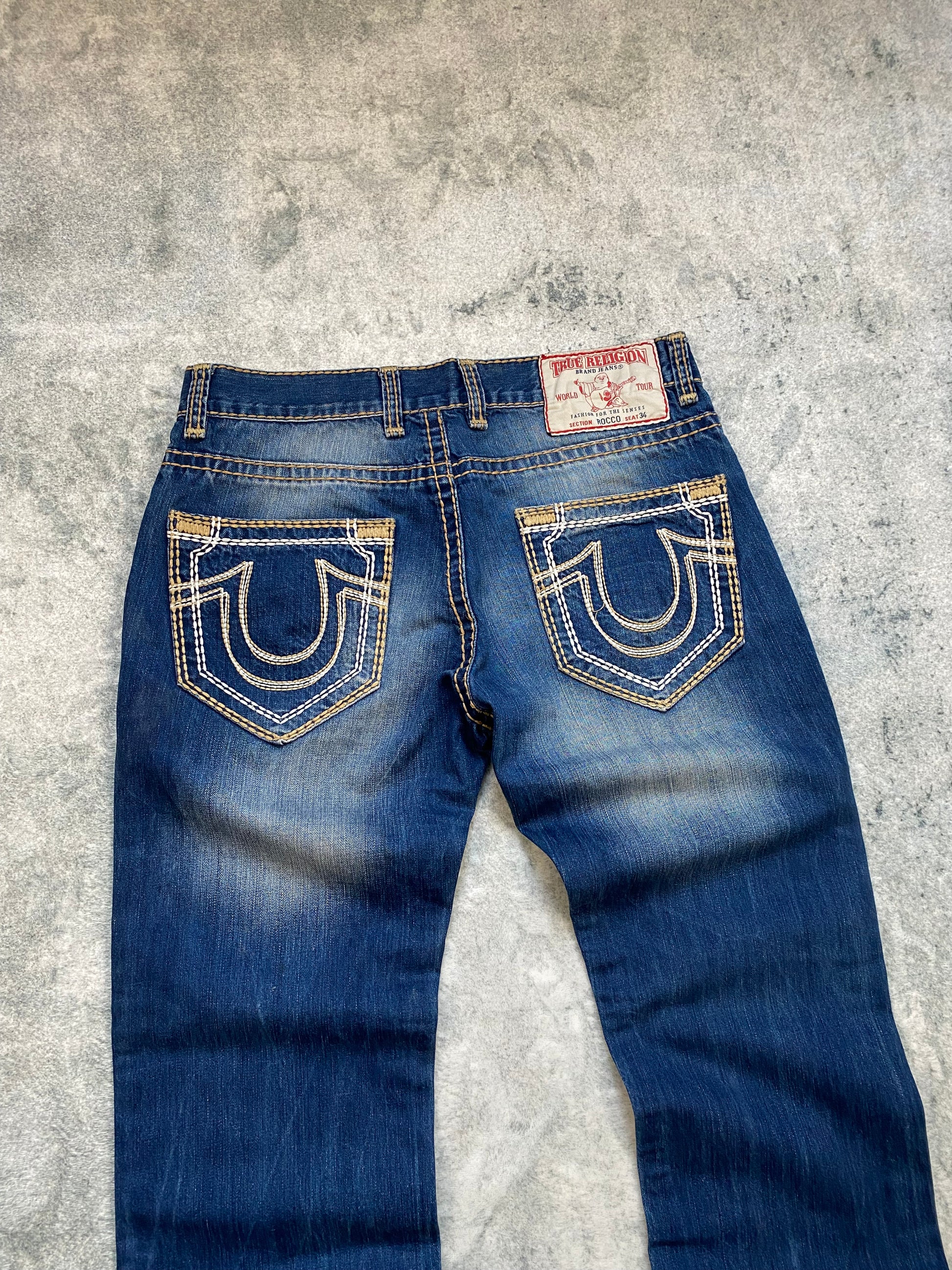 True Religion USA Bootcut Jeans – Y2K Archive – Deep Blue Wash – Size 34