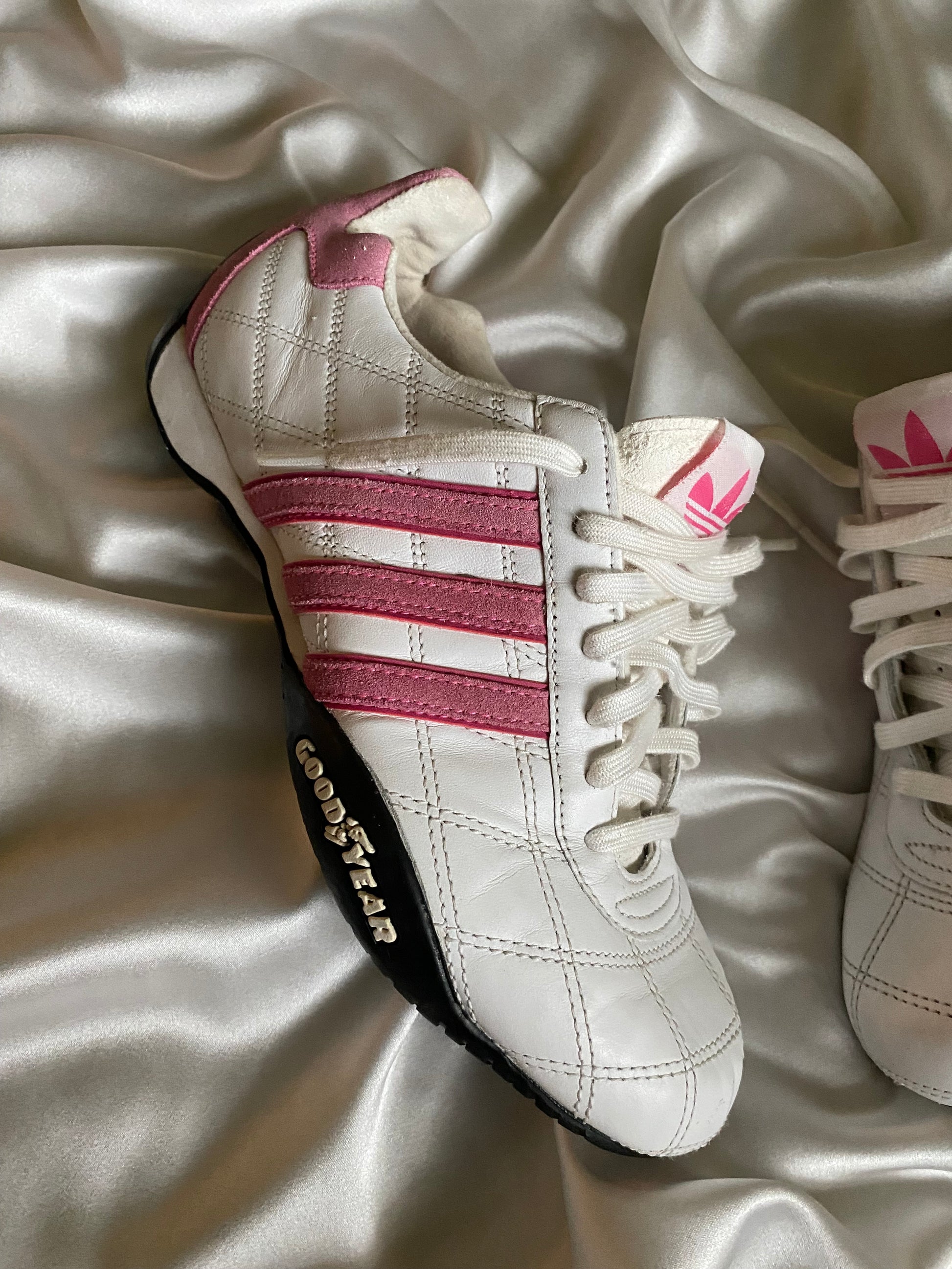 Adidas Goodyear Pink Quilted – Size EU ~38