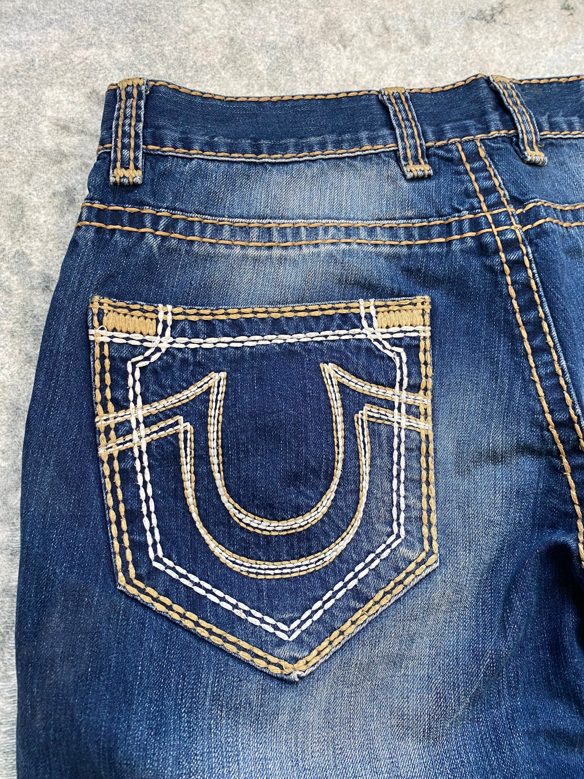 True Religion USA Bootcut Jeans – Y2K Archive – Deep Blue Wash – Size 34