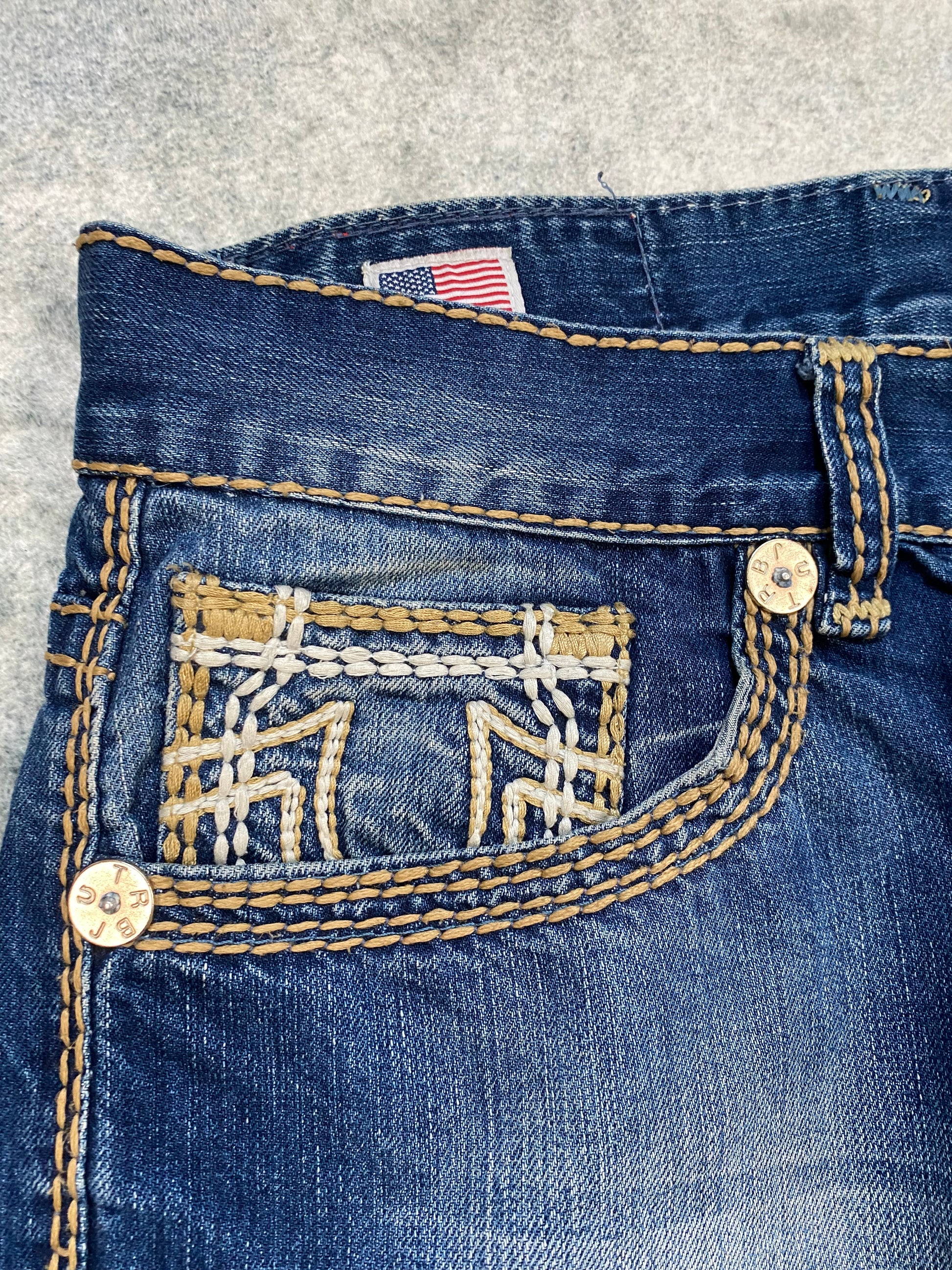 True Religion USA Bootcut Jeans – Y2K Archive – Deep Blue Wash – Size 34