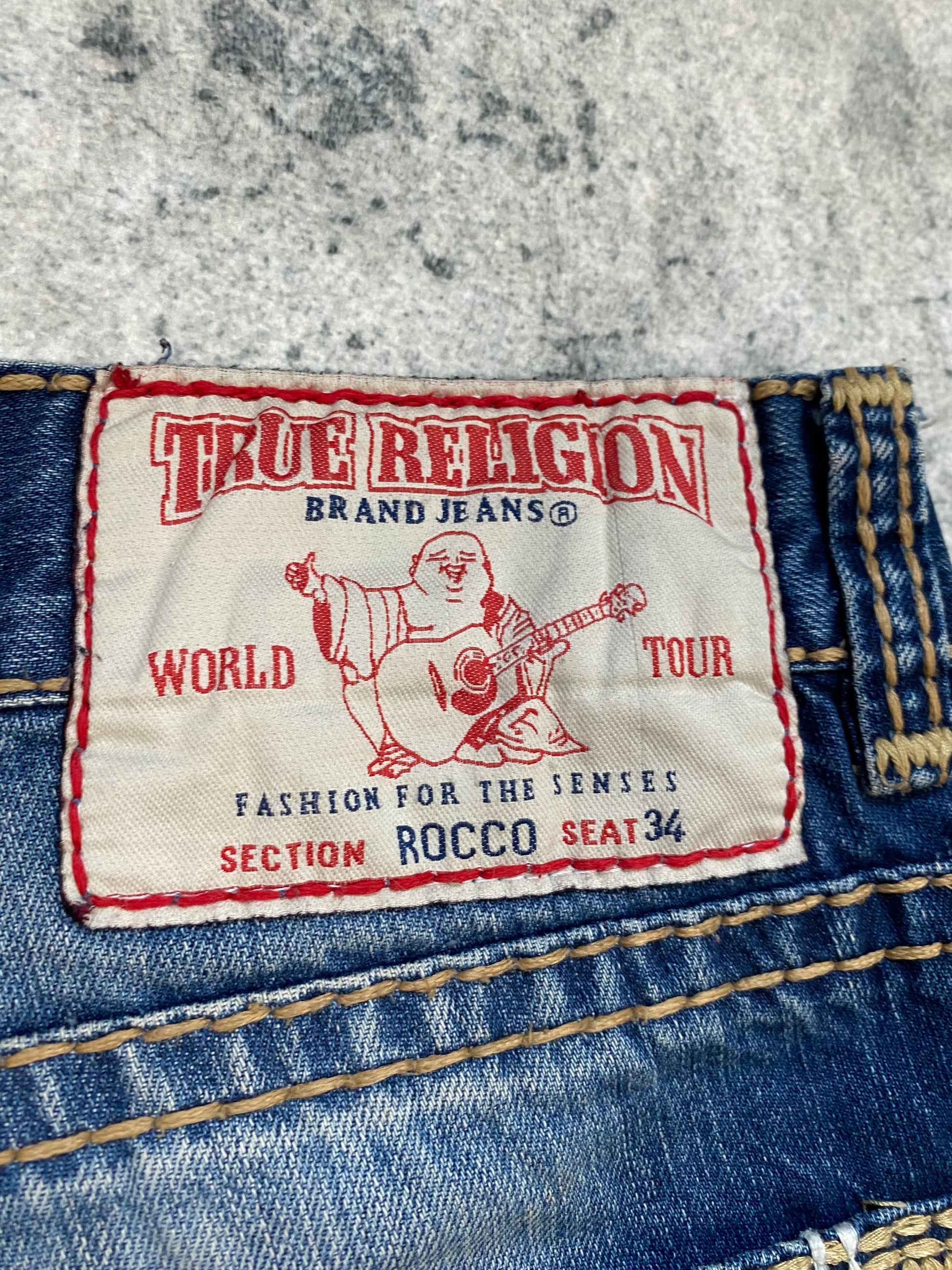 True Religion USA Bootcut Jeans – Y2K Archive – Deep Blue Wash – Size 34