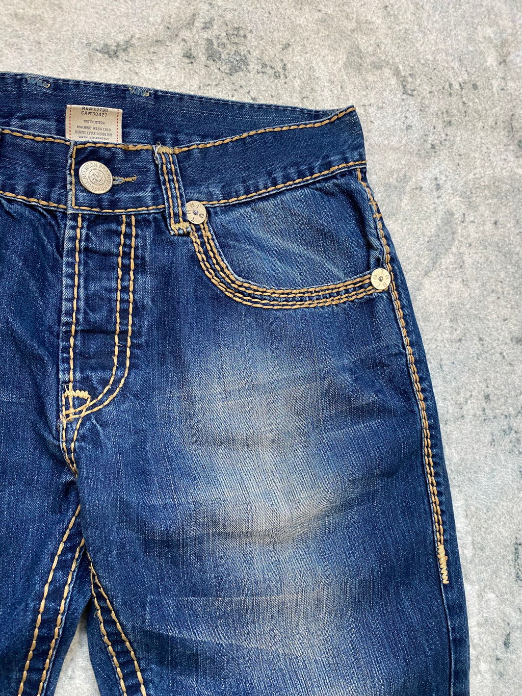 True Religion USA Bootcut Jeans – Y2K Archive – Deep Blue Wash – Size 34