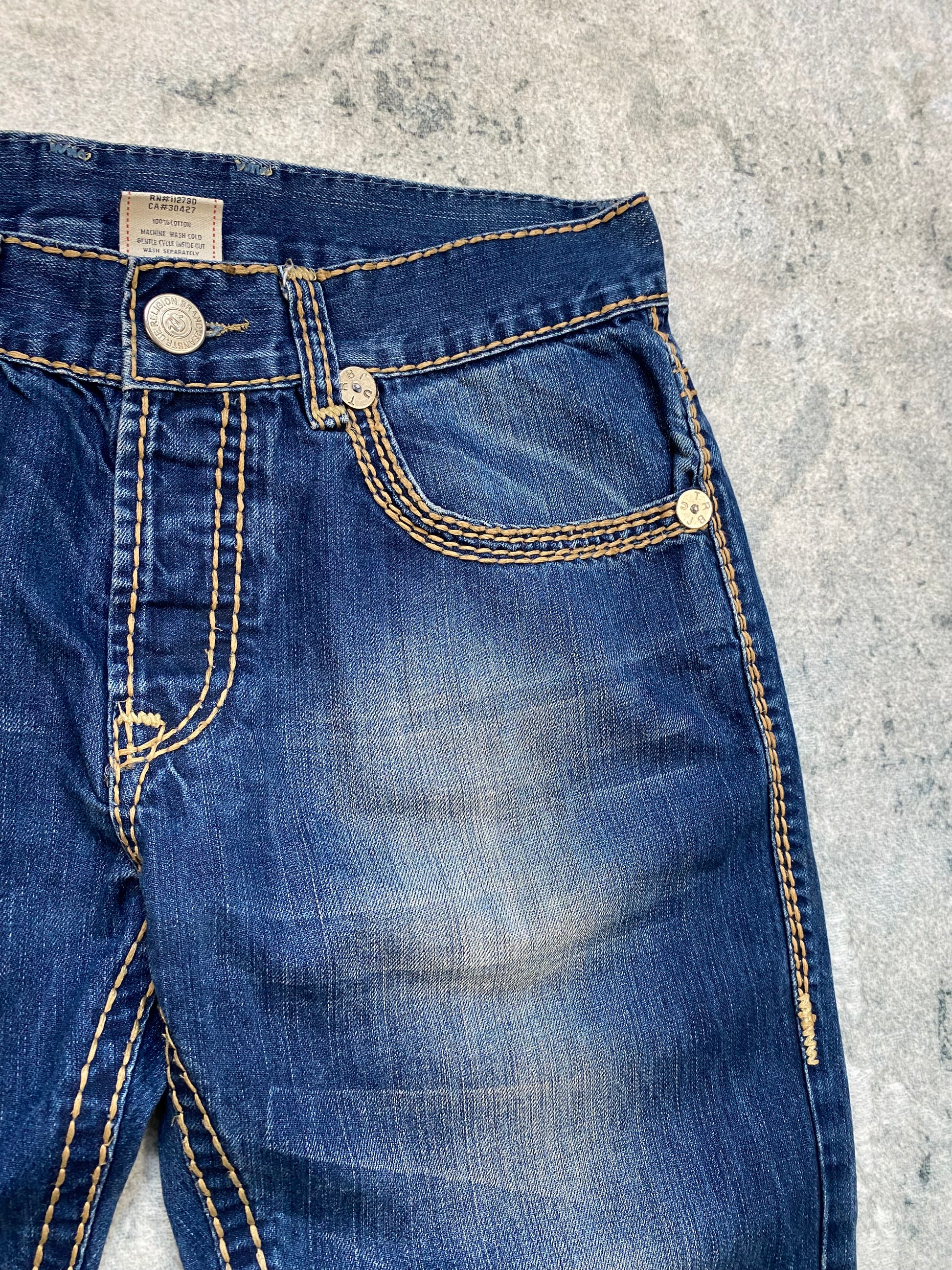 True Religion USA Bootcut Jeans – Y2K Archive – Deep Blue Wash – Size 34