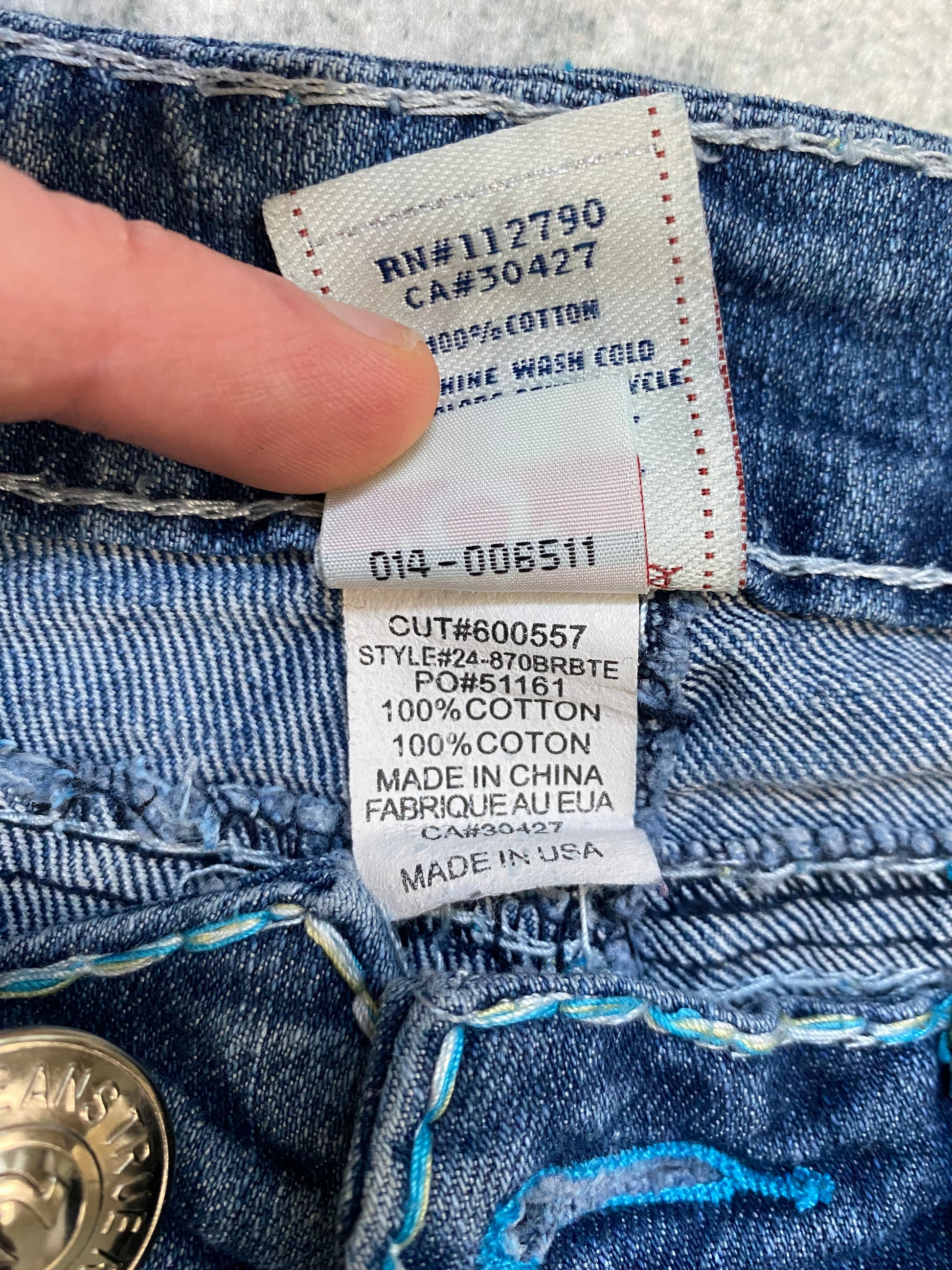 Vintage True Religion Women’s Jeans – Y2K Coquette – Size 28