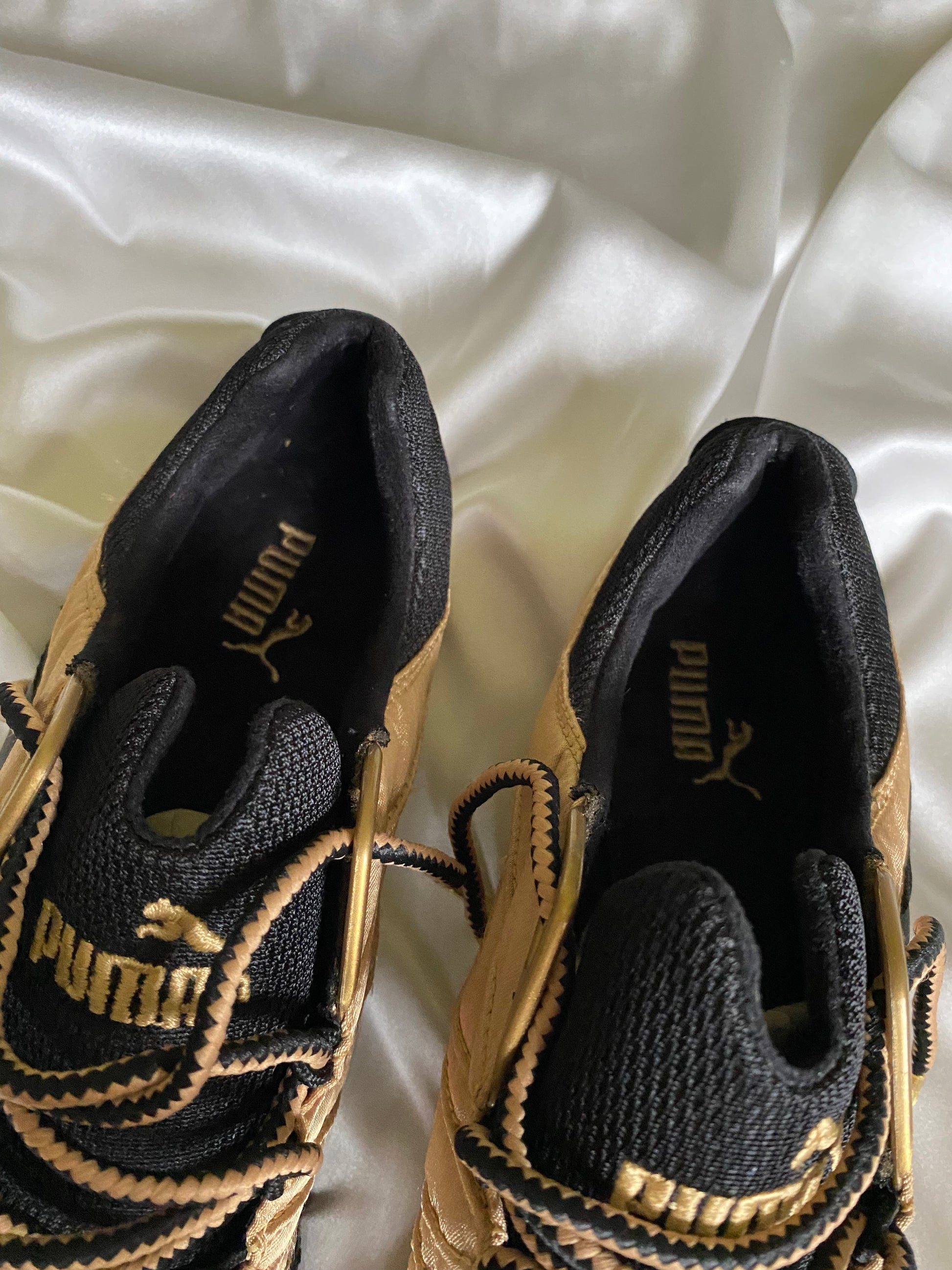 Golden Quilted PUMA speedcat – Size EU 38 – New Without Tags
