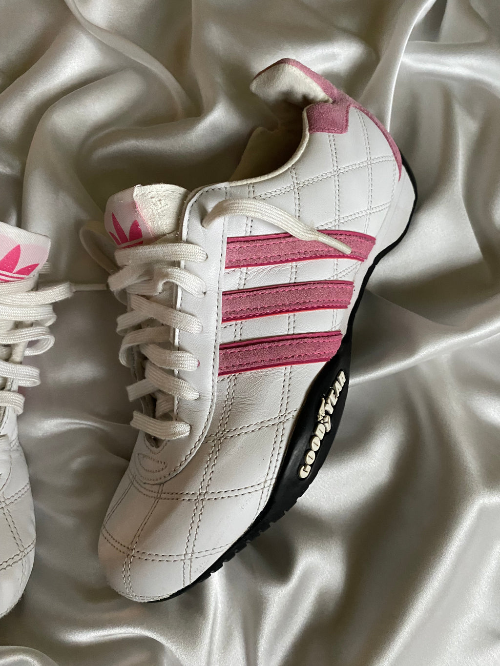 Adidas Goodyear Pink Quilted – Size EU ~38