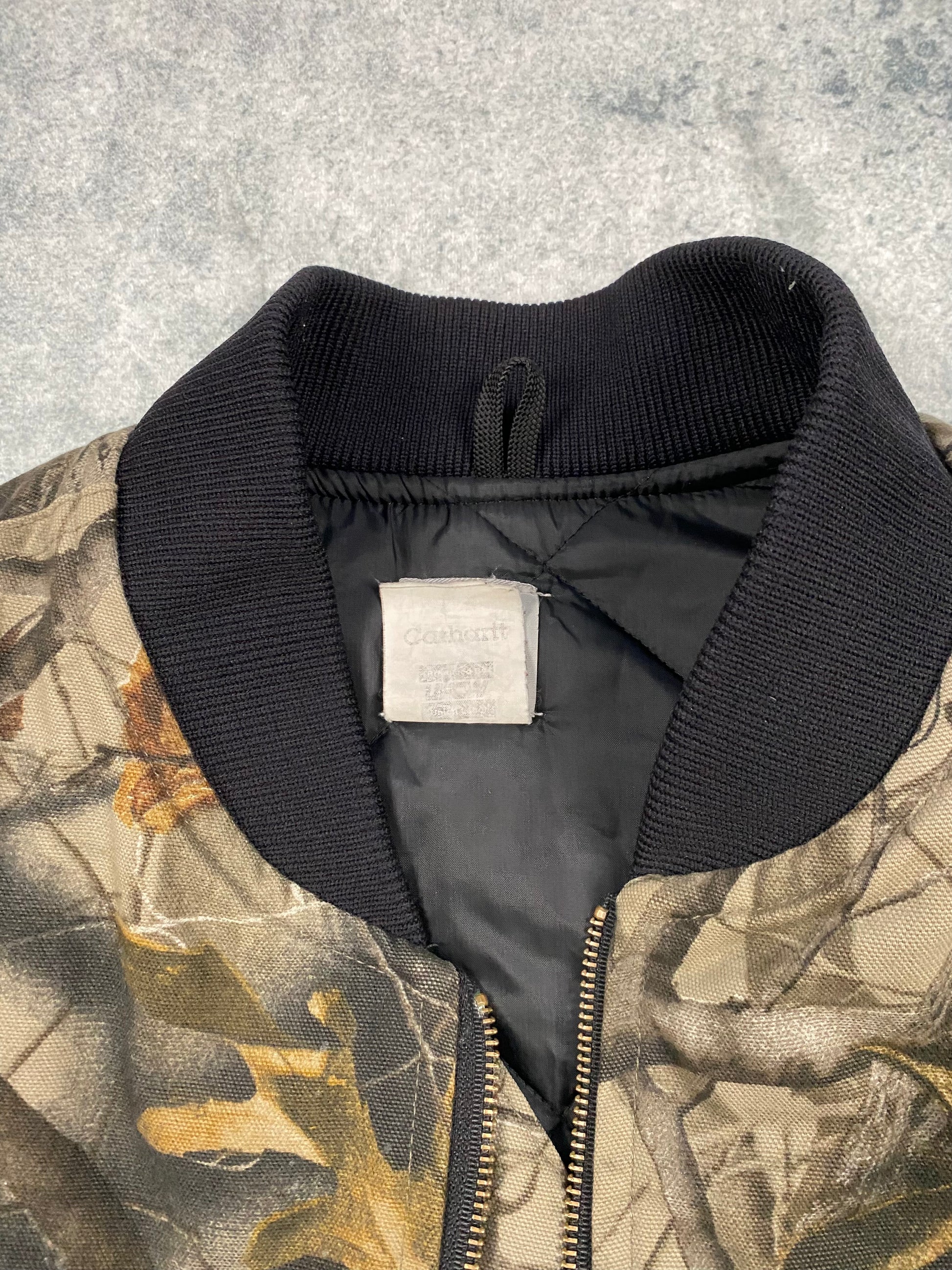 Carhartt x Realtree Camo Vest Vintage Quilted Lined Boxy Fit Size XL