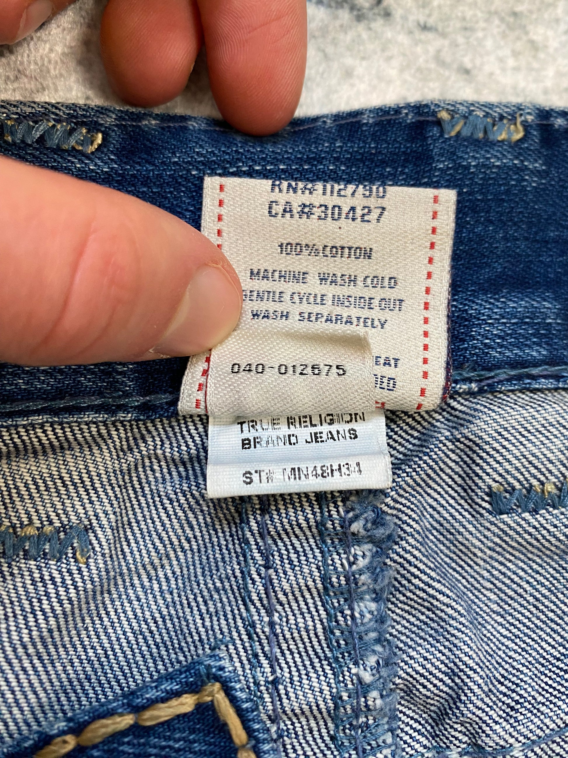 True Religion USA Bootcut Jeans – Y2K Archive – Deep Blue Wash – Size 34
