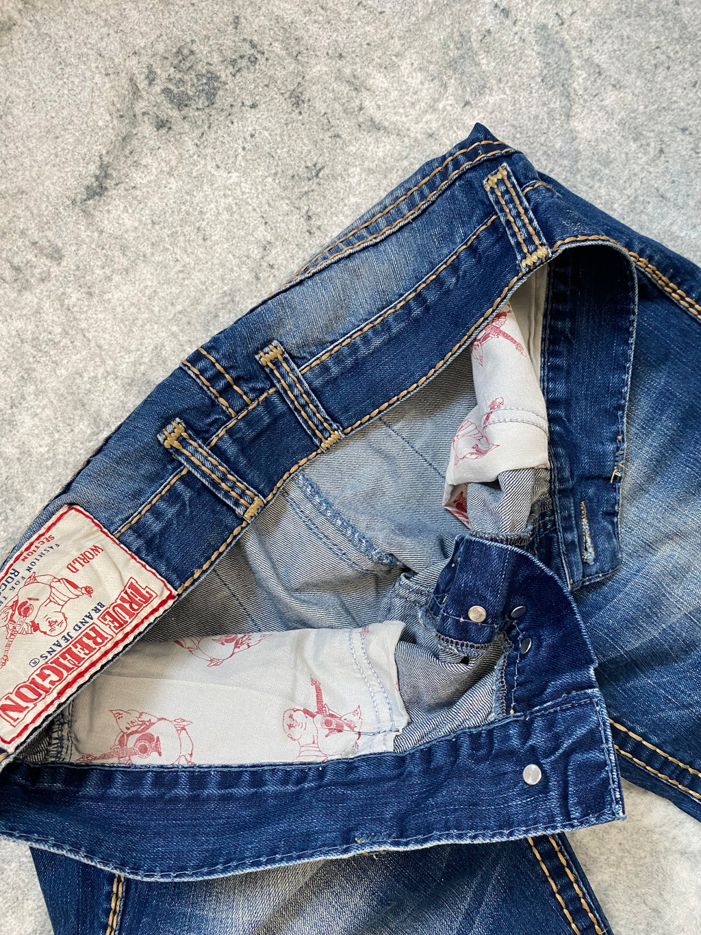 True Religion USA Bootcut Jeans – Y2K Archive – Deep Blue Wash – Size 34