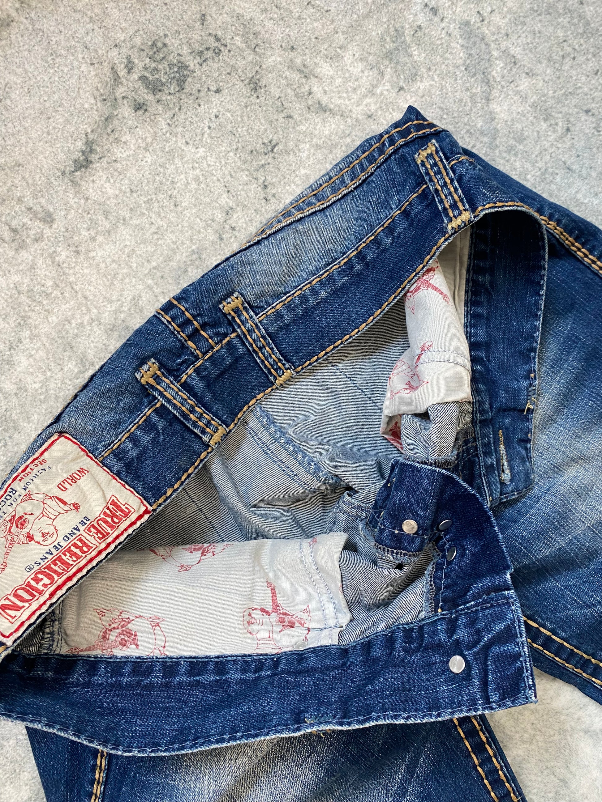 True Religion USA Bootcut Jeans – Y2K Archive – Deep Blue Wash – Size 34