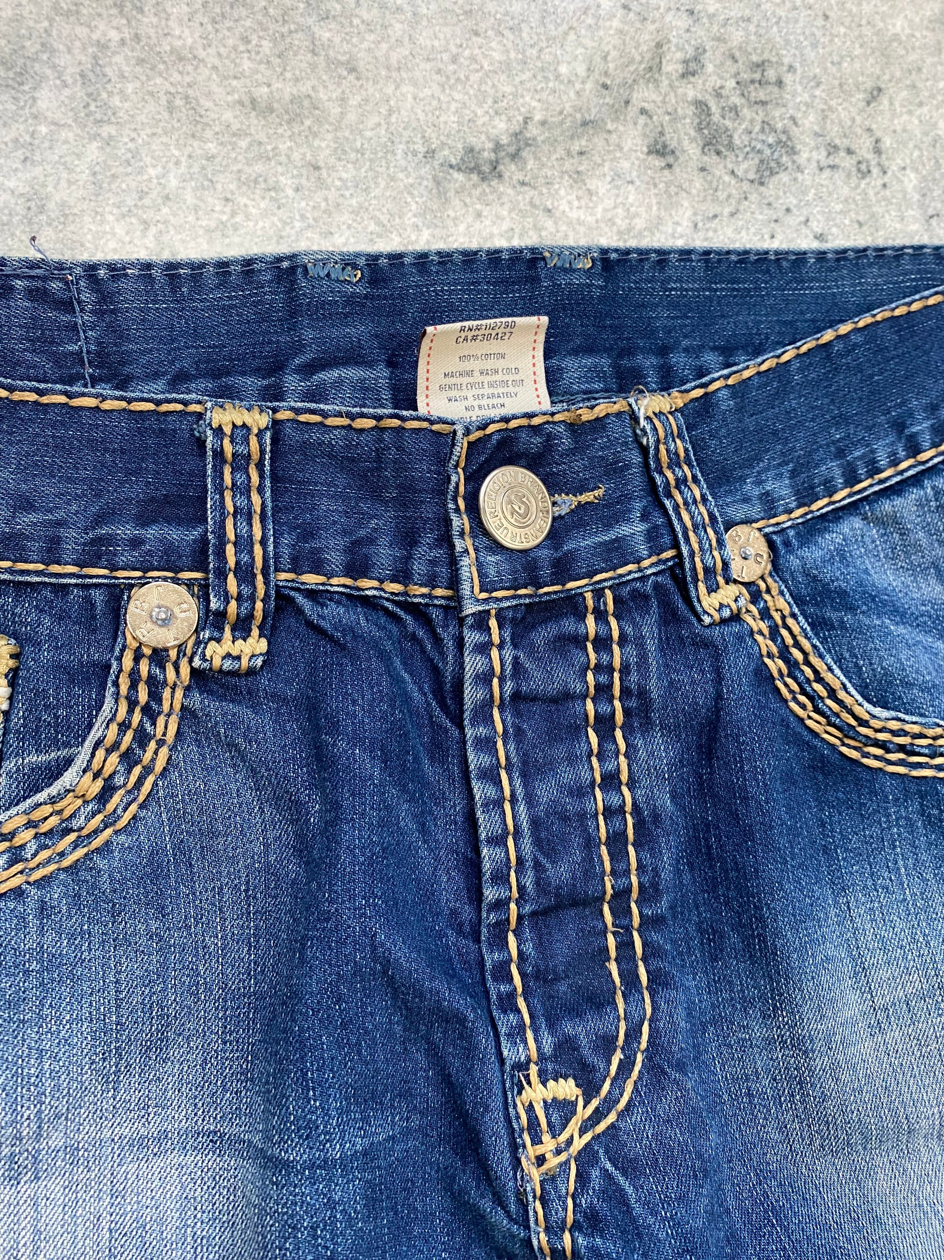 True Religion USA Bootcut Jeans – Y2K Archive – Deep Blue Wash – Size 34