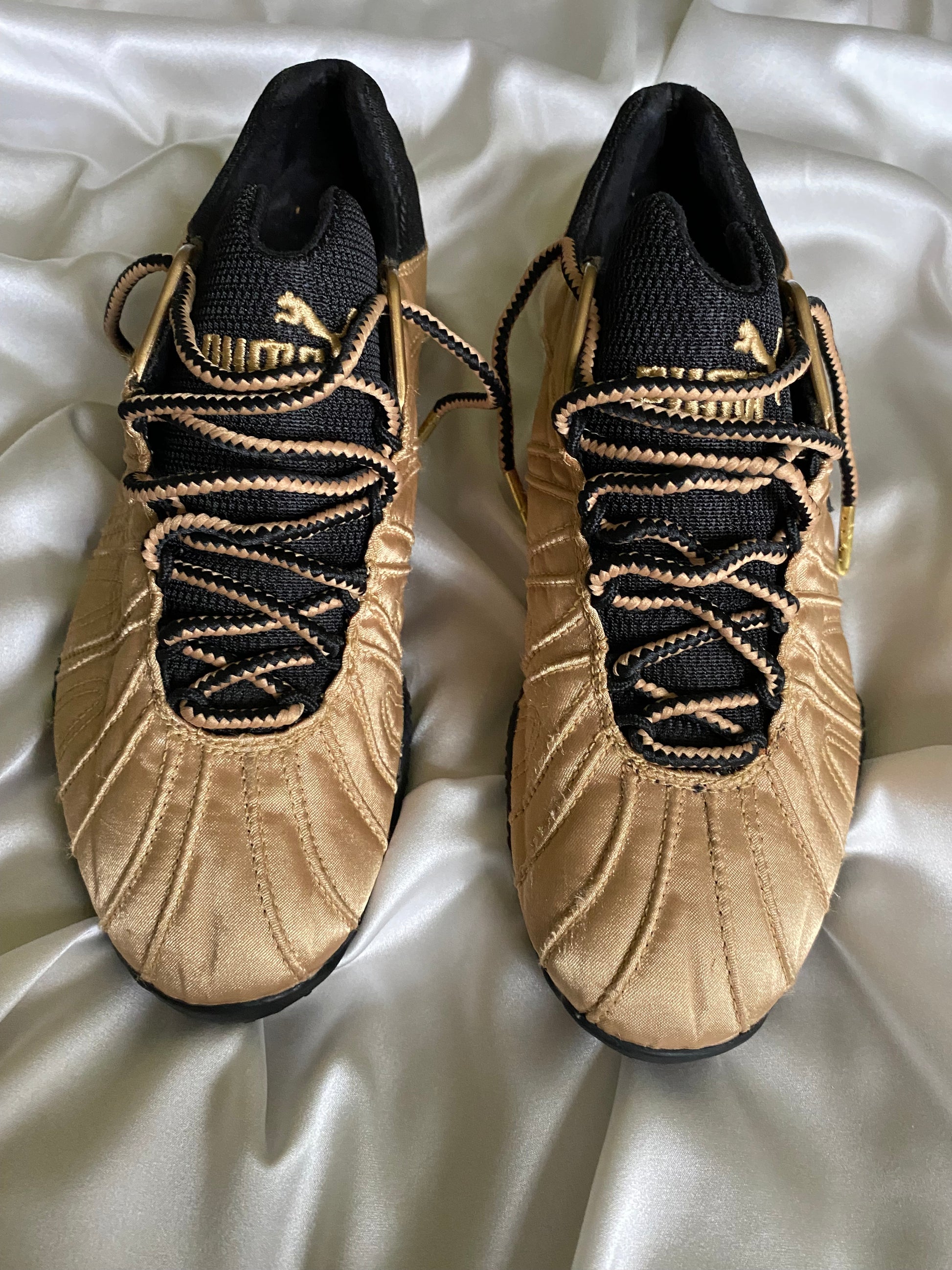 Golden Quilted PUMA speedcat – Size EU 38 – New Without Tags