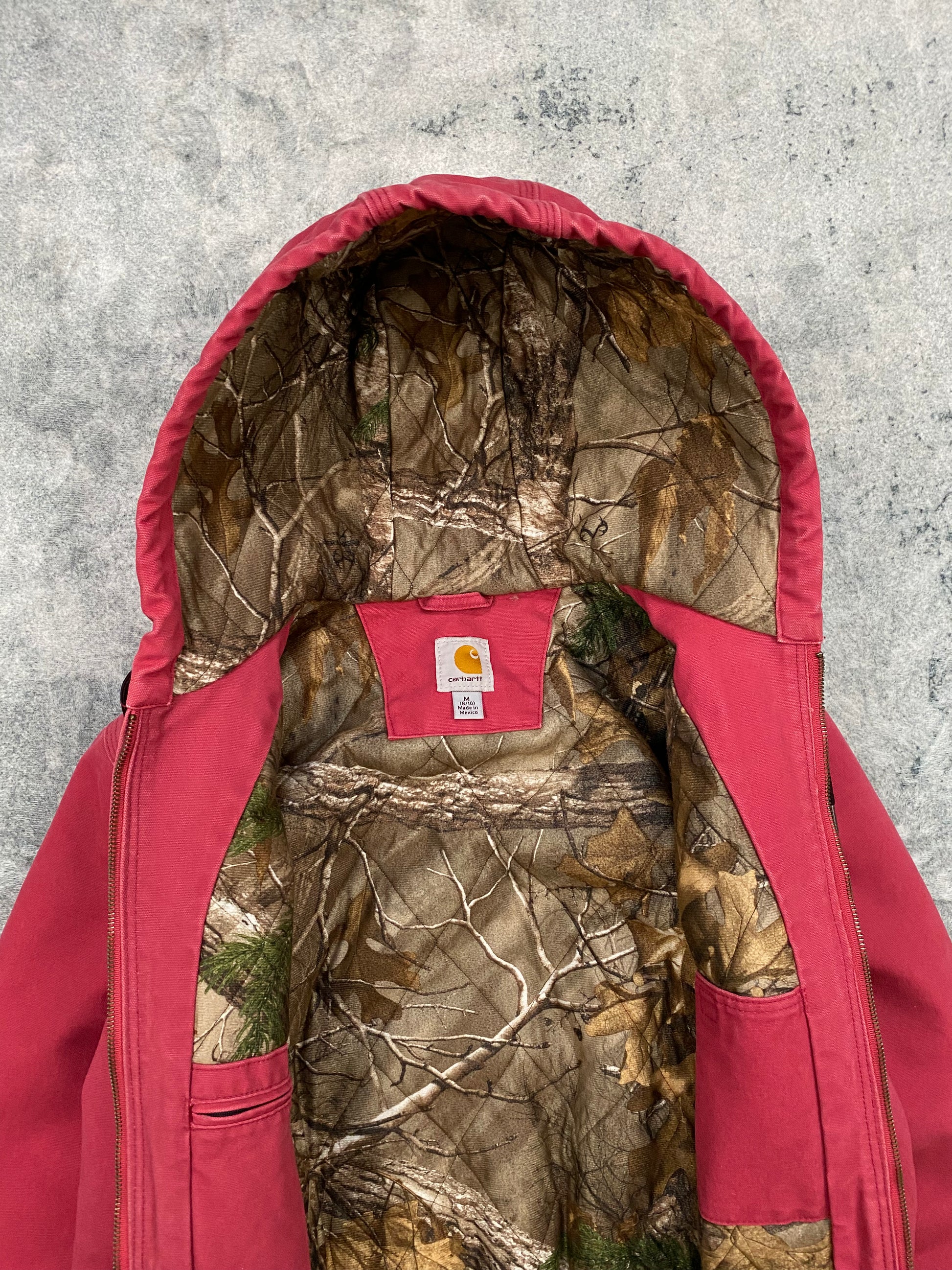 Carhartt Vintage Women's Active Jacket Camo Lined Pink Size M