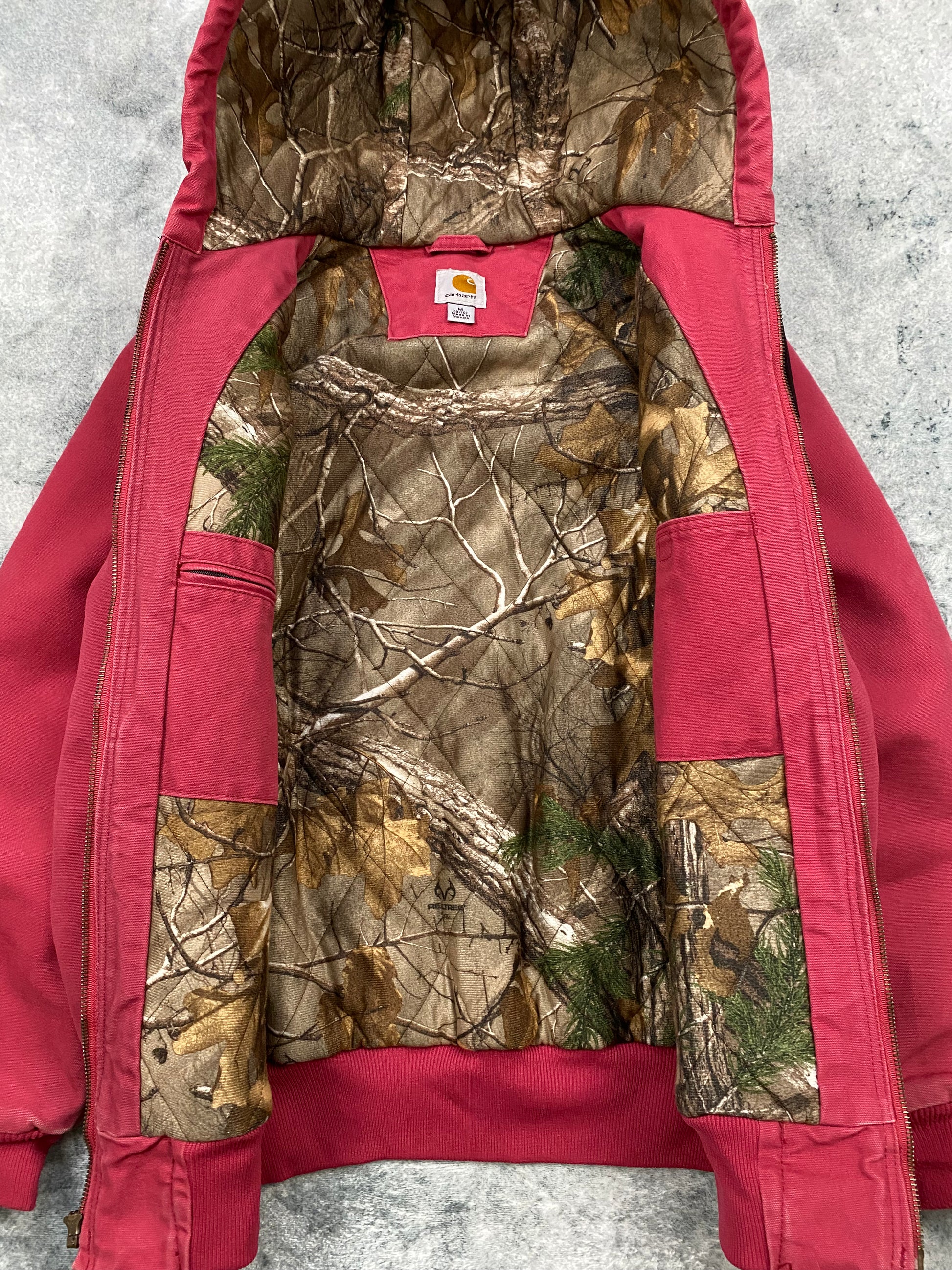 Carhartt Vintage Women's Active Jacket Camo Lined Pink Size M