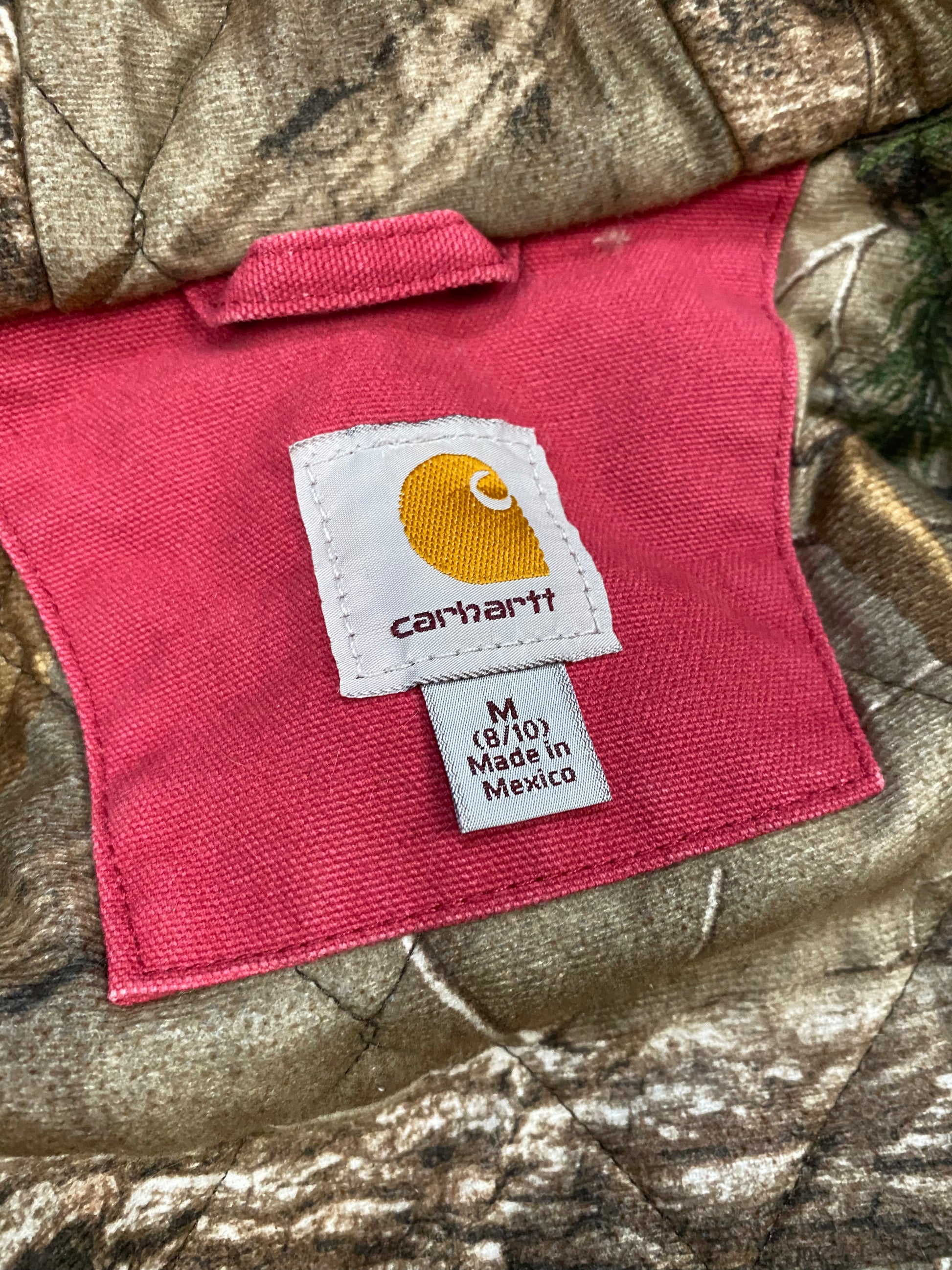 Carhartt Vintage Women's Active Jacket Camo Lined Pink Size M