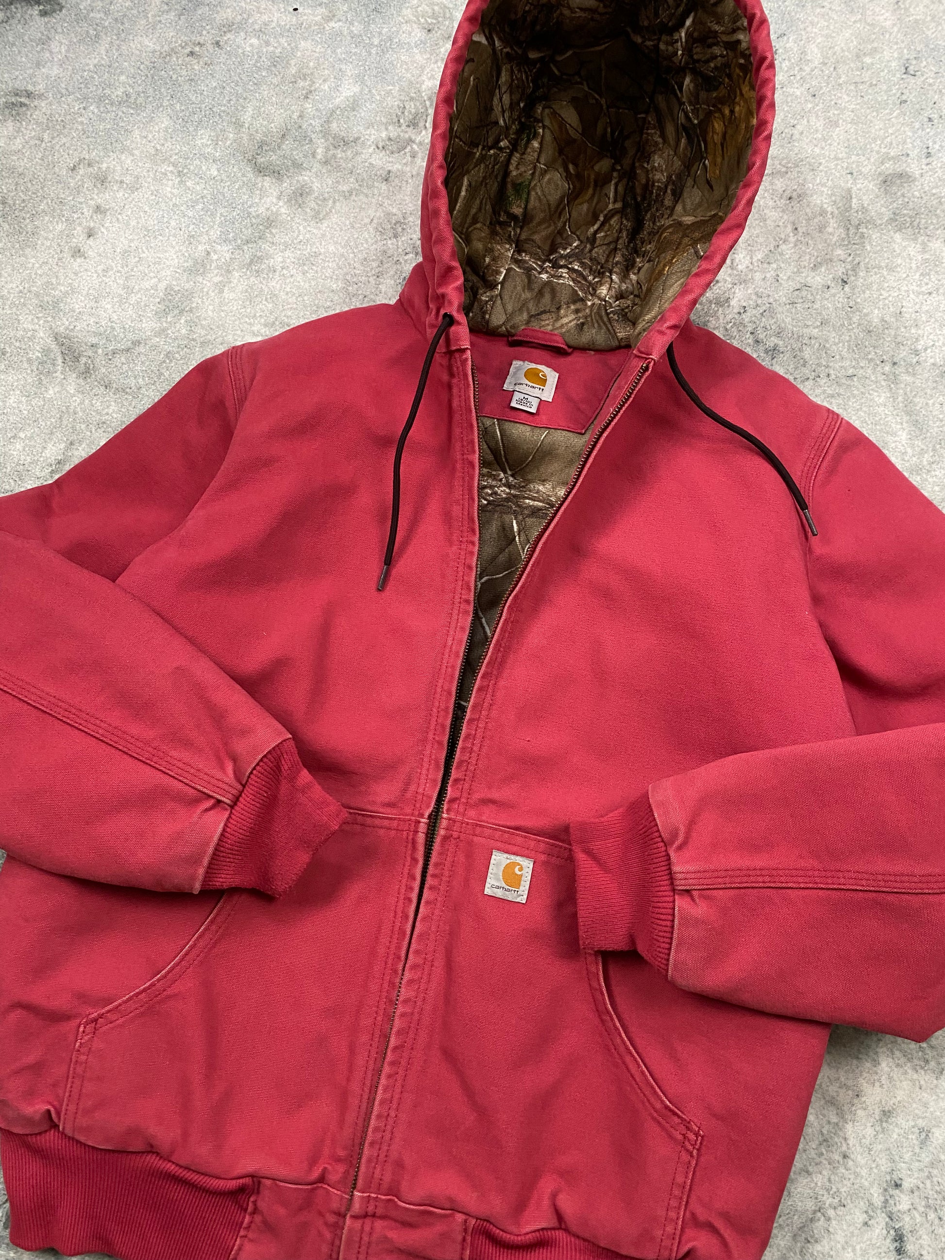 Carhartt Vintage Women's Active Jacket Camo Lined Pink Size M